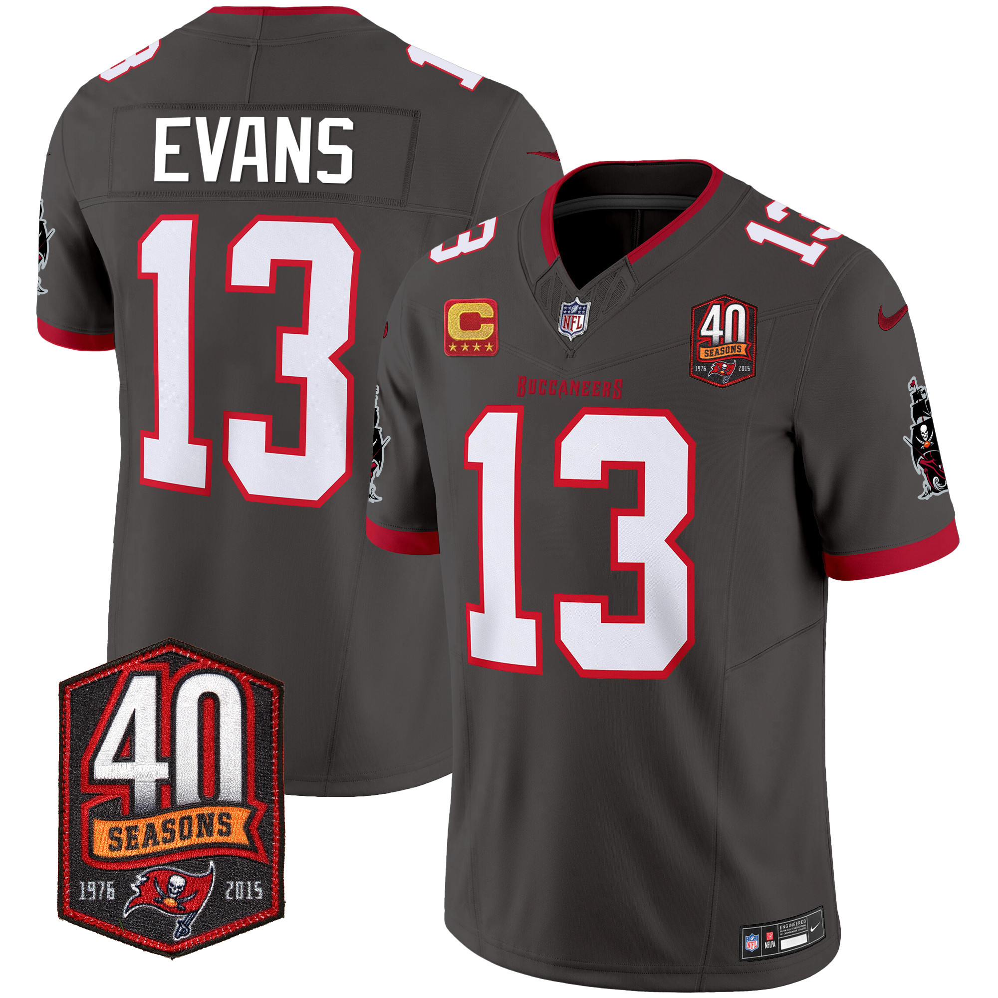 Men's Buccaneers 40th Season Patch Vapor Limited Jersey - All Stitched - Image 30