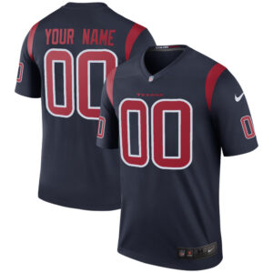 Houston Texans Color Rush Legend Game Custom Jersey - All Stitched