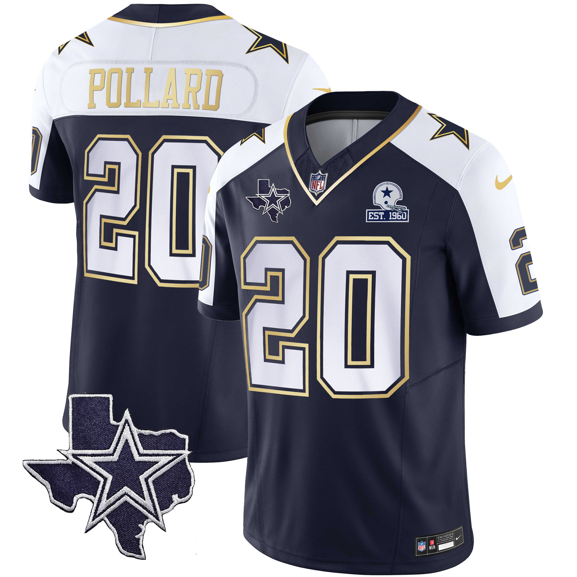 Men's Cowboys Vapor Gold Jersey V2 - All Stitched - Image 41