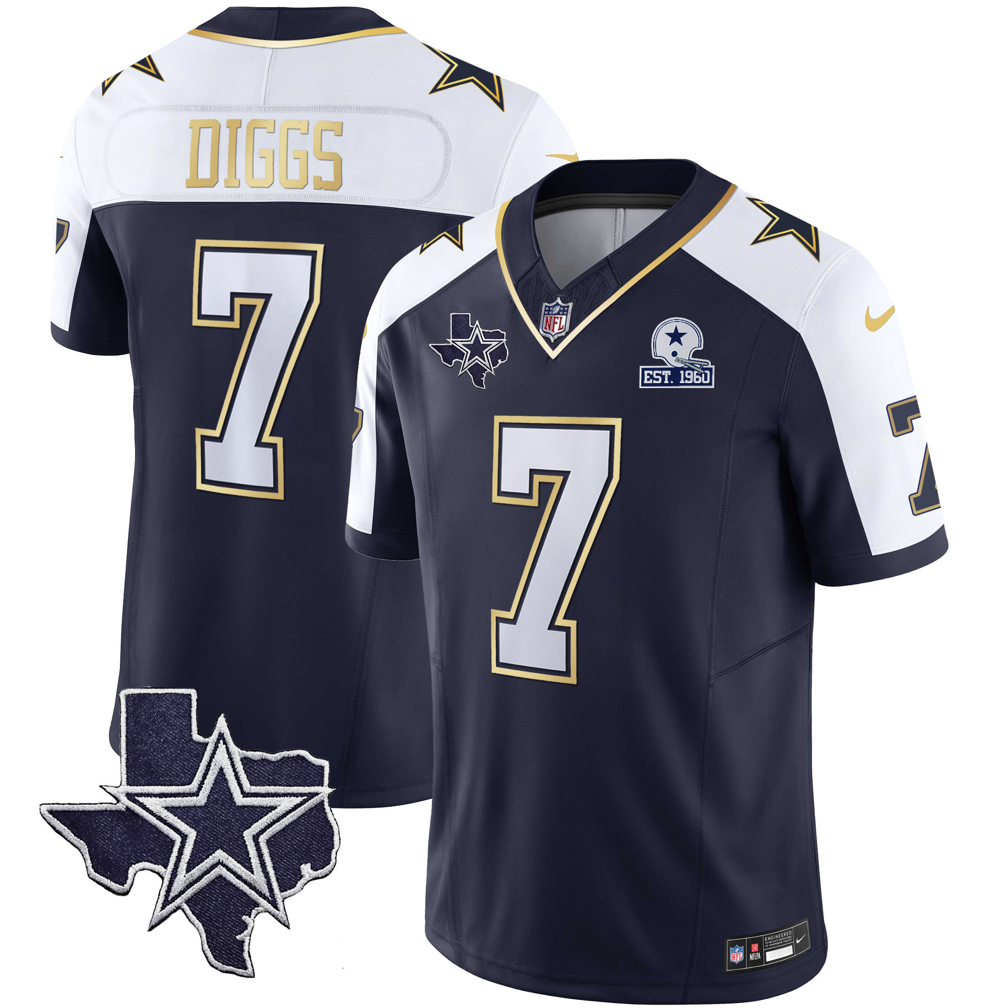Men's Cowboys Vapor Gold Jersey V2 - All Stitched - Image 39