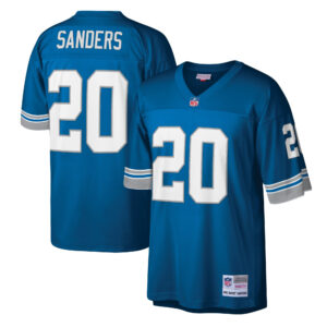 Barry Sanders Mitchell & Ness Blue Detroit Lions Legacy Jersey - All Stitched
