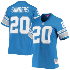 Women's Barry Sanders Detroit Lions Mitchell & Ness 1996 Legacy Blue Jersey - All Stitched