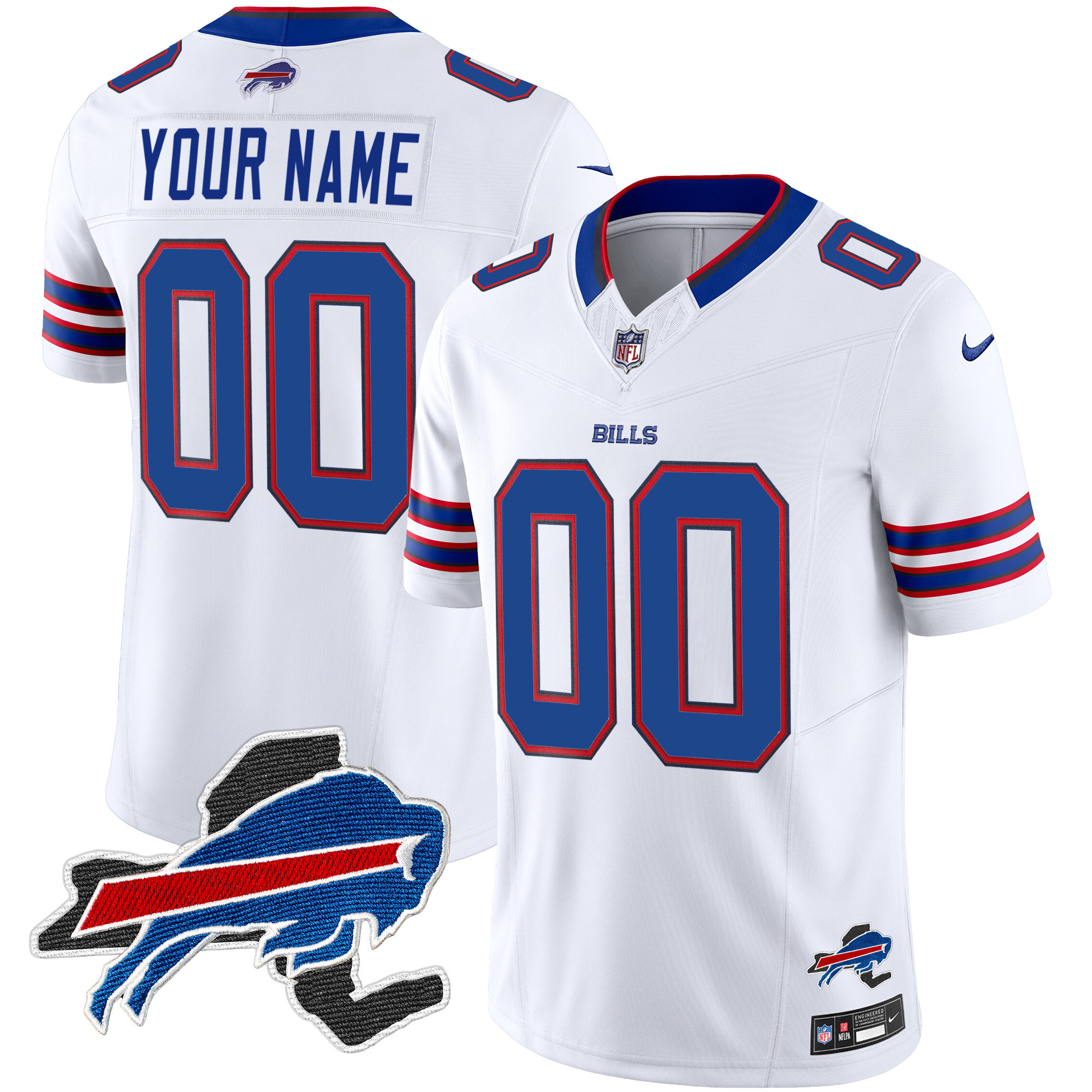 Bills New York Patch Vapor Limited Custom Jersey - All Stitched - Image 5