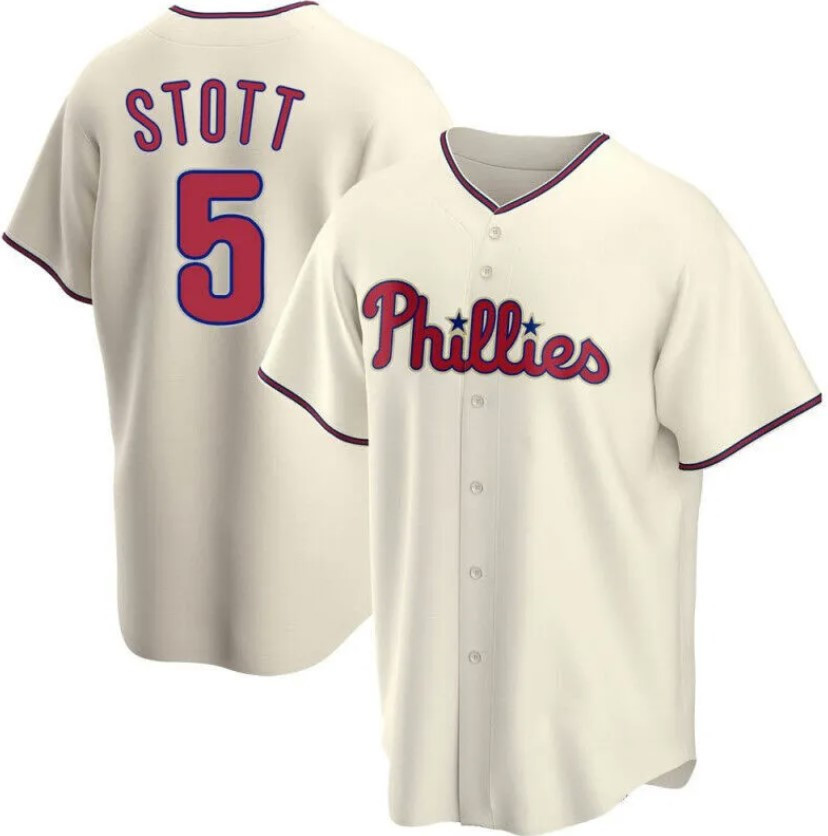Bryson Stott Philadelphia Phillies White Jersey - All Stitched