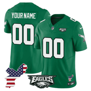 Philadelphia Eagles Philadelphia Patch Custom Jersey - All Stitched