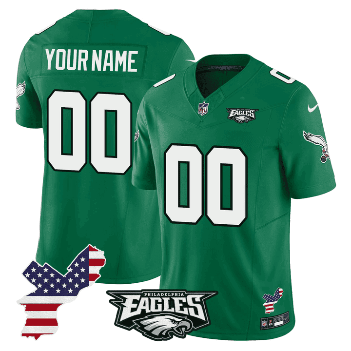 Philadelphia Eagles Philadelphia Patch Custom Jersey - All Stitched