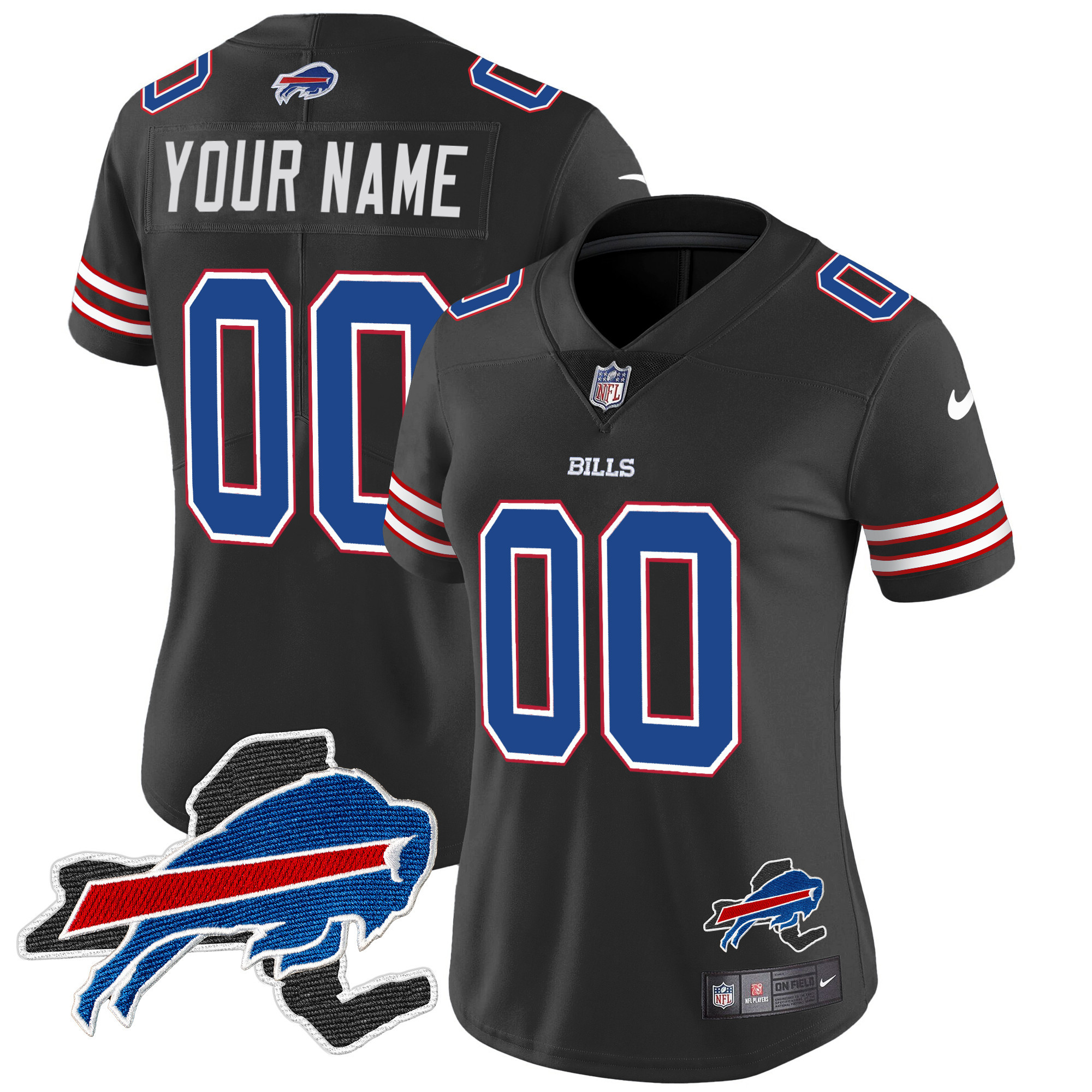 Bills New York Patch Vapor Limited Custom Jersey - All Stitched - Image 12