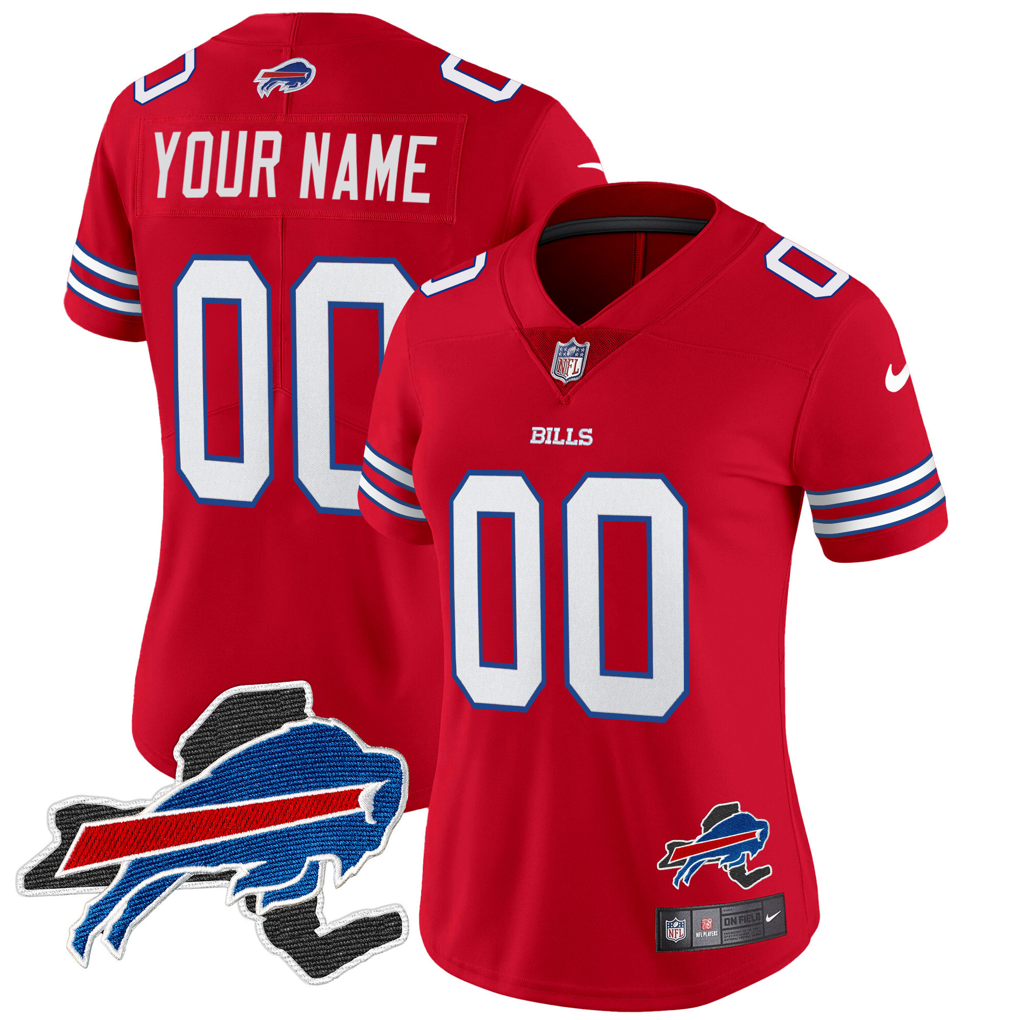 Bills New York Patch Vapor Limited Custom Jersey - All Stitched - Image 10