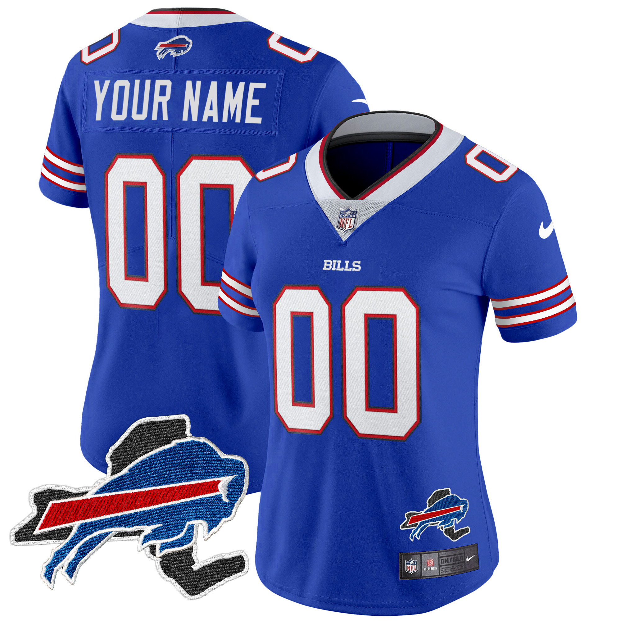 Bills New York Patch Vapor Limited Custom Jersey - All Stitched - Image 9