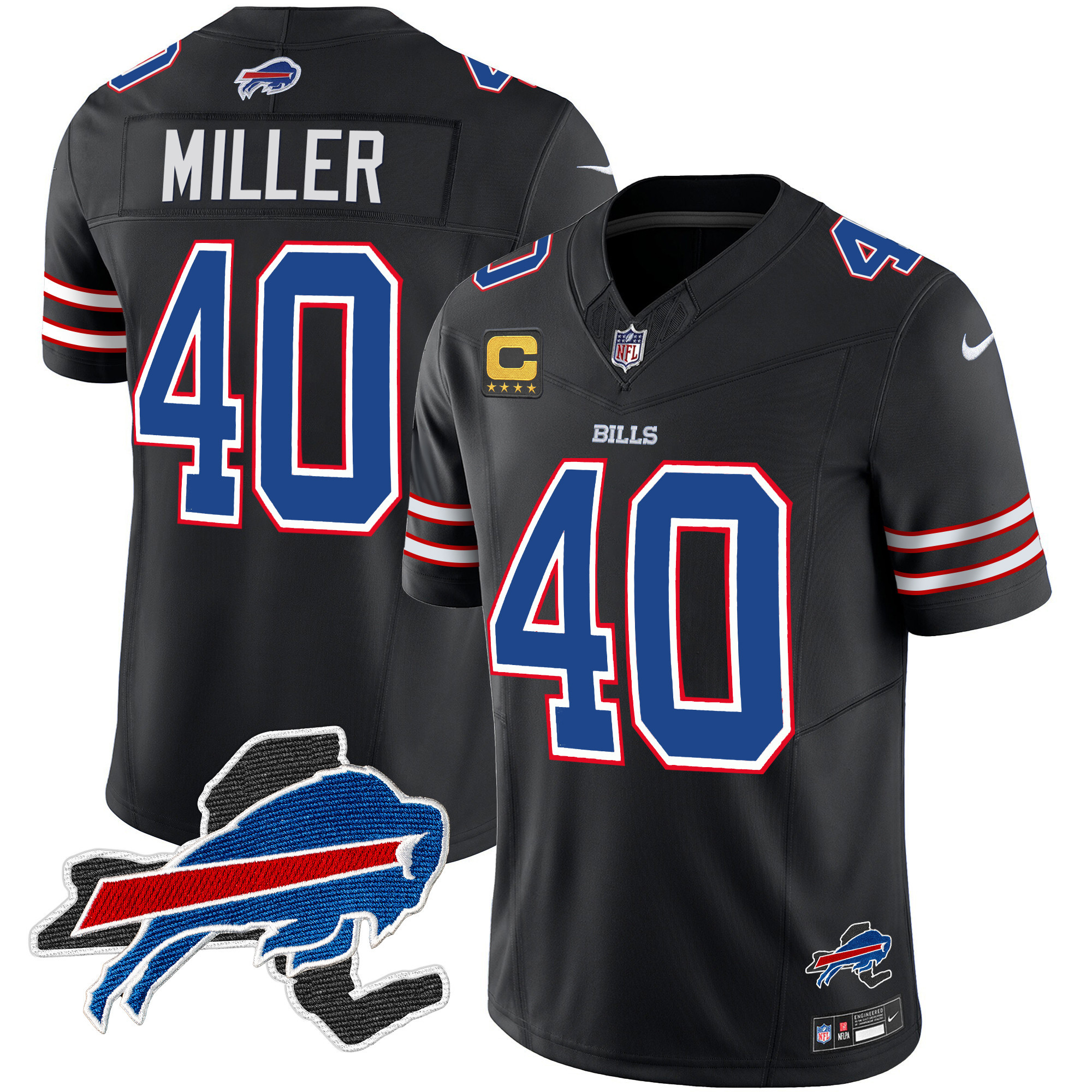 Men's Bills New York Patch Vapor Limited Jersey - All Stitched - Image 44