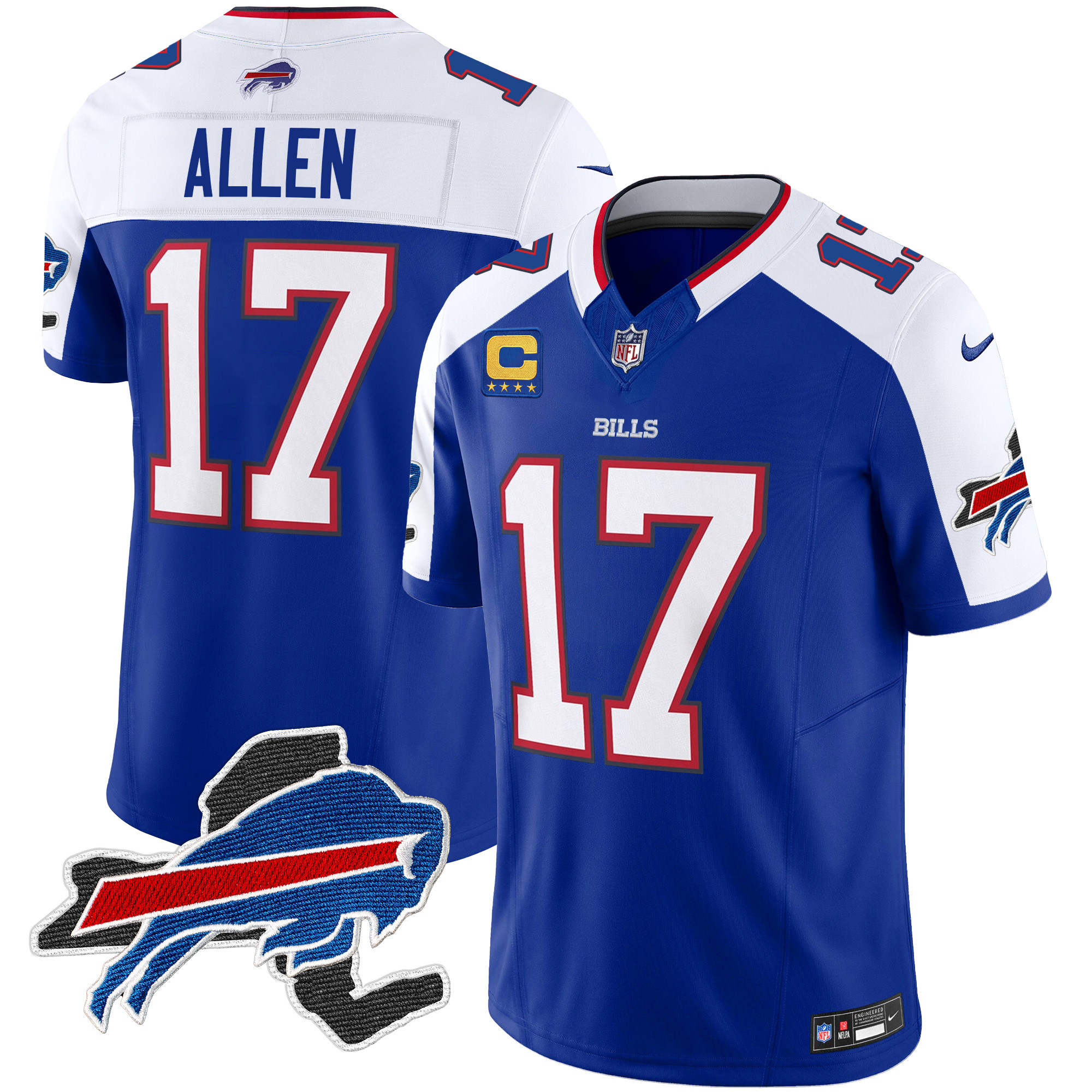 Men's Bills New York Patch Vapor Limited Jersey - All Stitched - Image 10