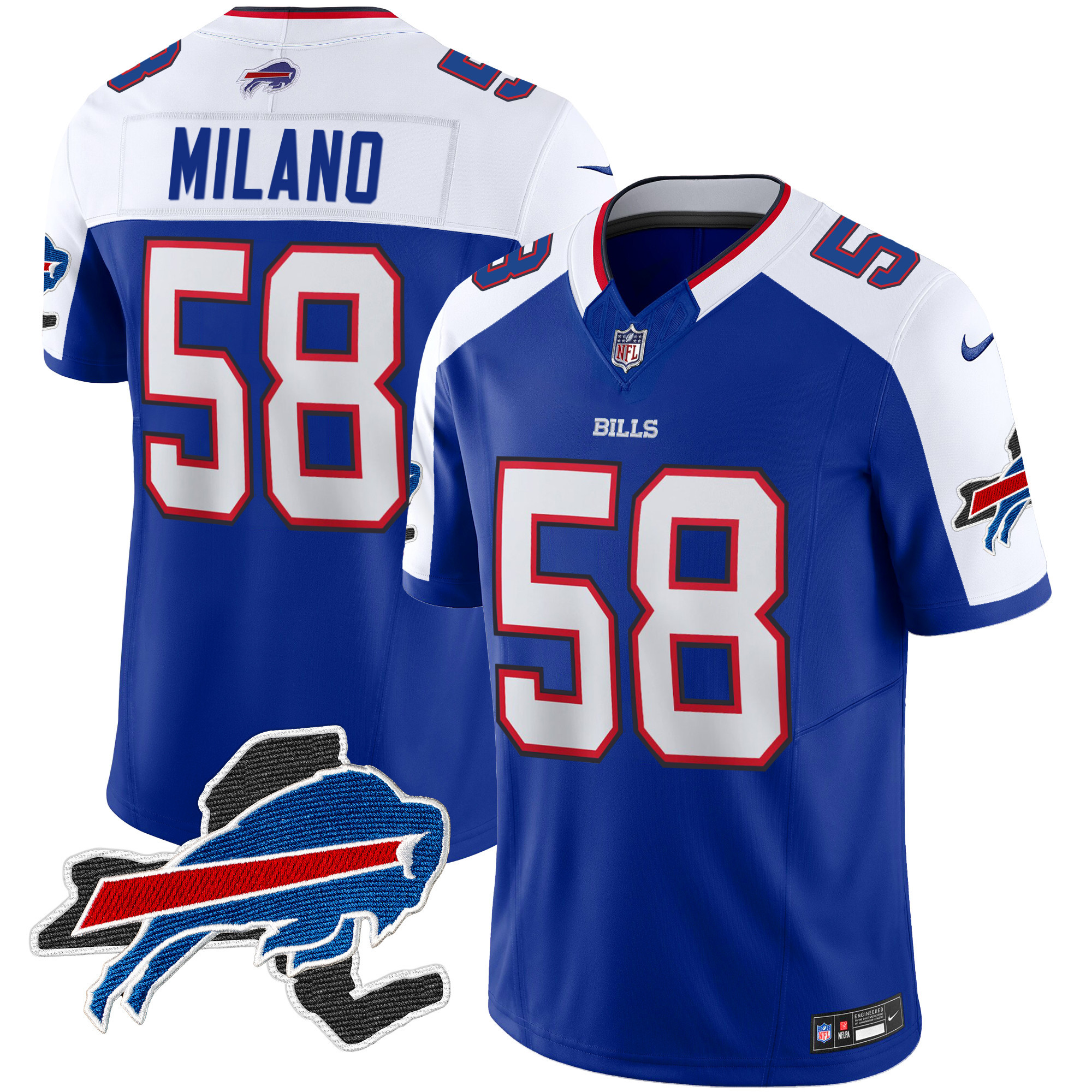 Men's Bills New York Patch Vapor Limited Jersey - All Stitched - Image 14