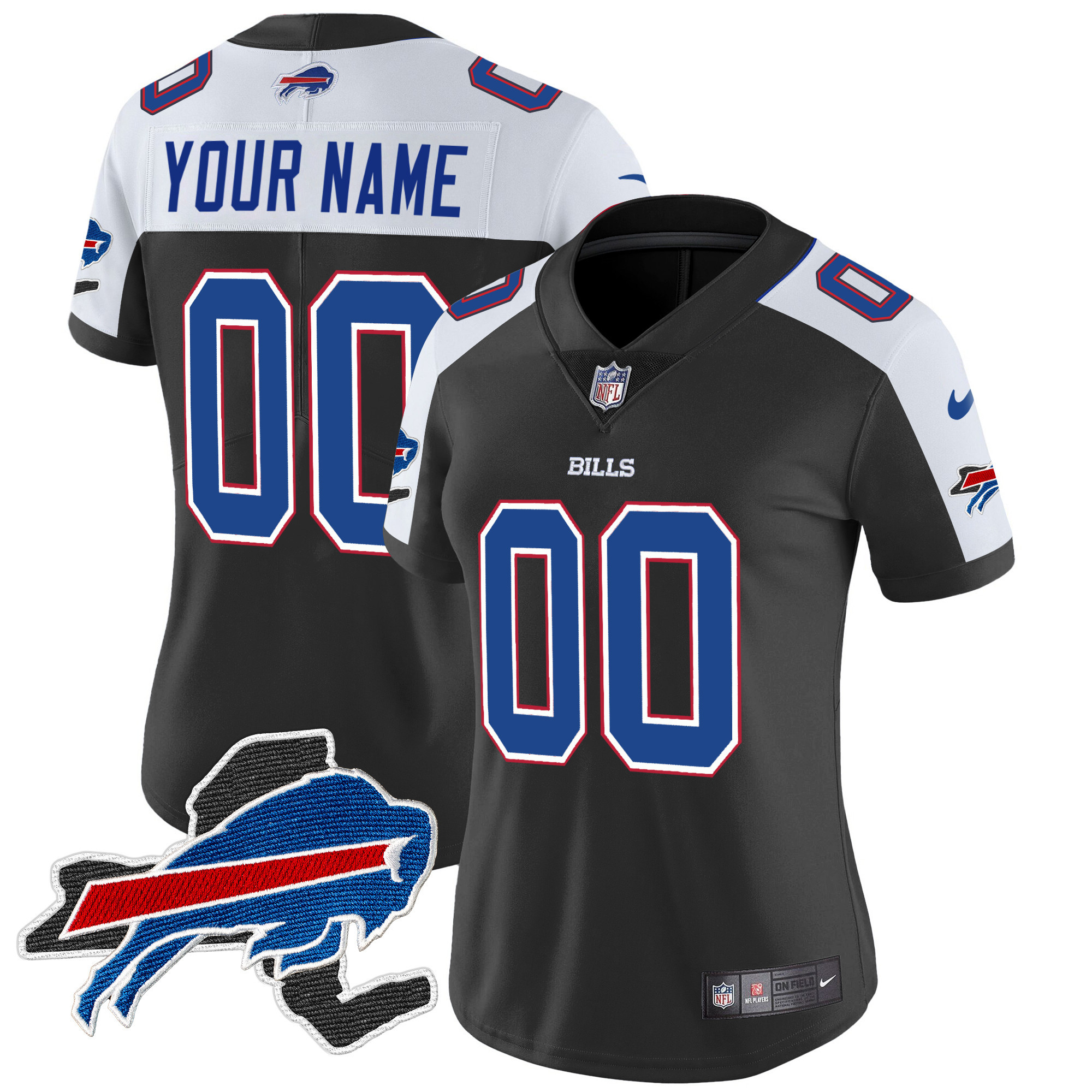 Bills New York Patch Vapor Limited Custom Jersey - All Stitched - Image 7