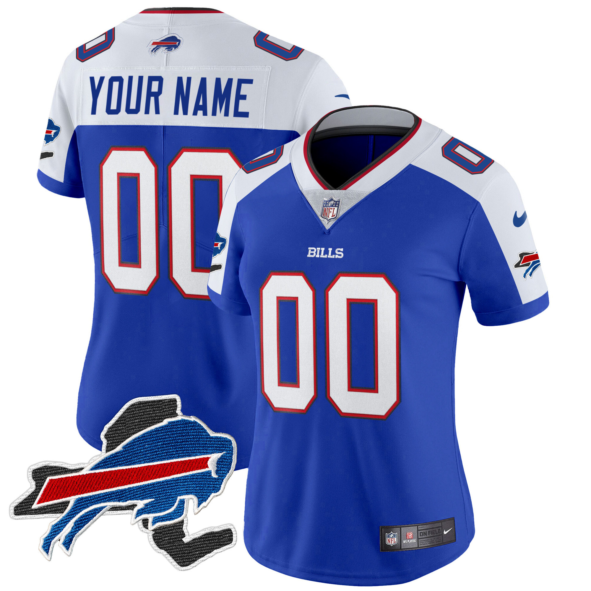 Bills New York Patch Vapor Limited Custom Jersey - All Stitched - Image 8
