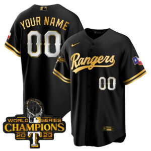 Texas Rangers 2023 World Series Champions Cool Base Custom Jersey V3 - All Stitched