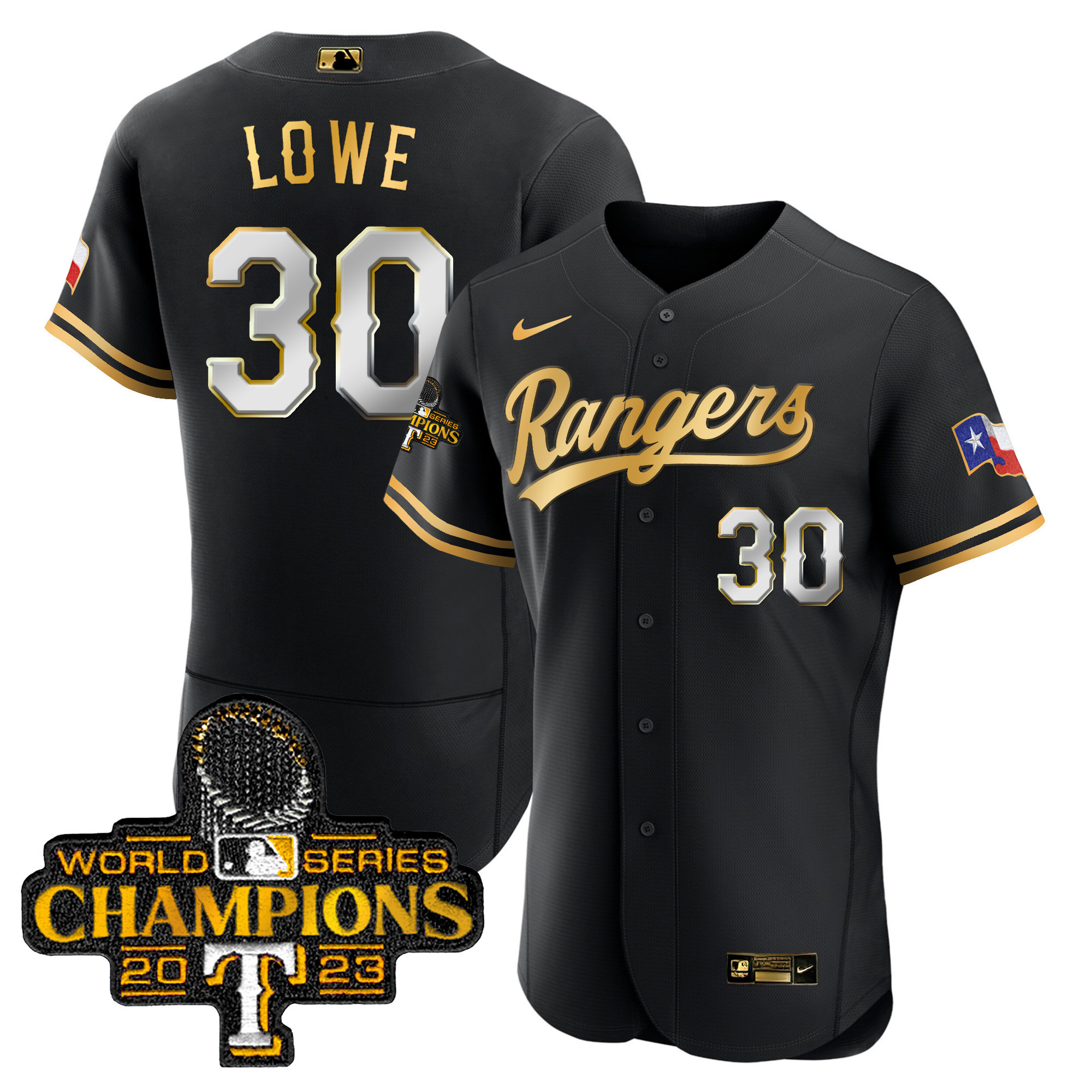 Men's Texas Rangers 2023 World Series Champions Flex Base Jersey V3 - All Stitched - Image 3