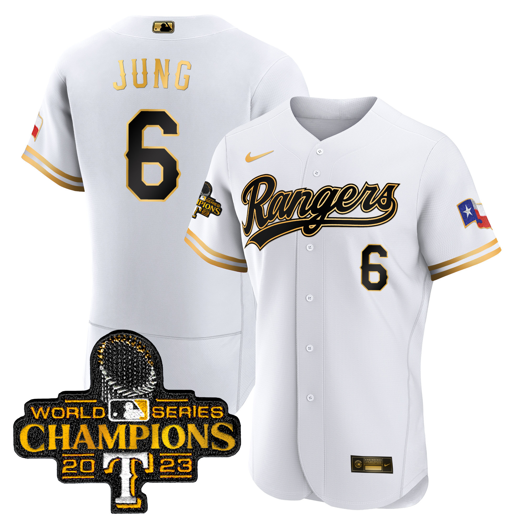 Men's Texas Rangers 2023 World Series Champions Flex Base Jersey V3 - All Stitched - Image 14