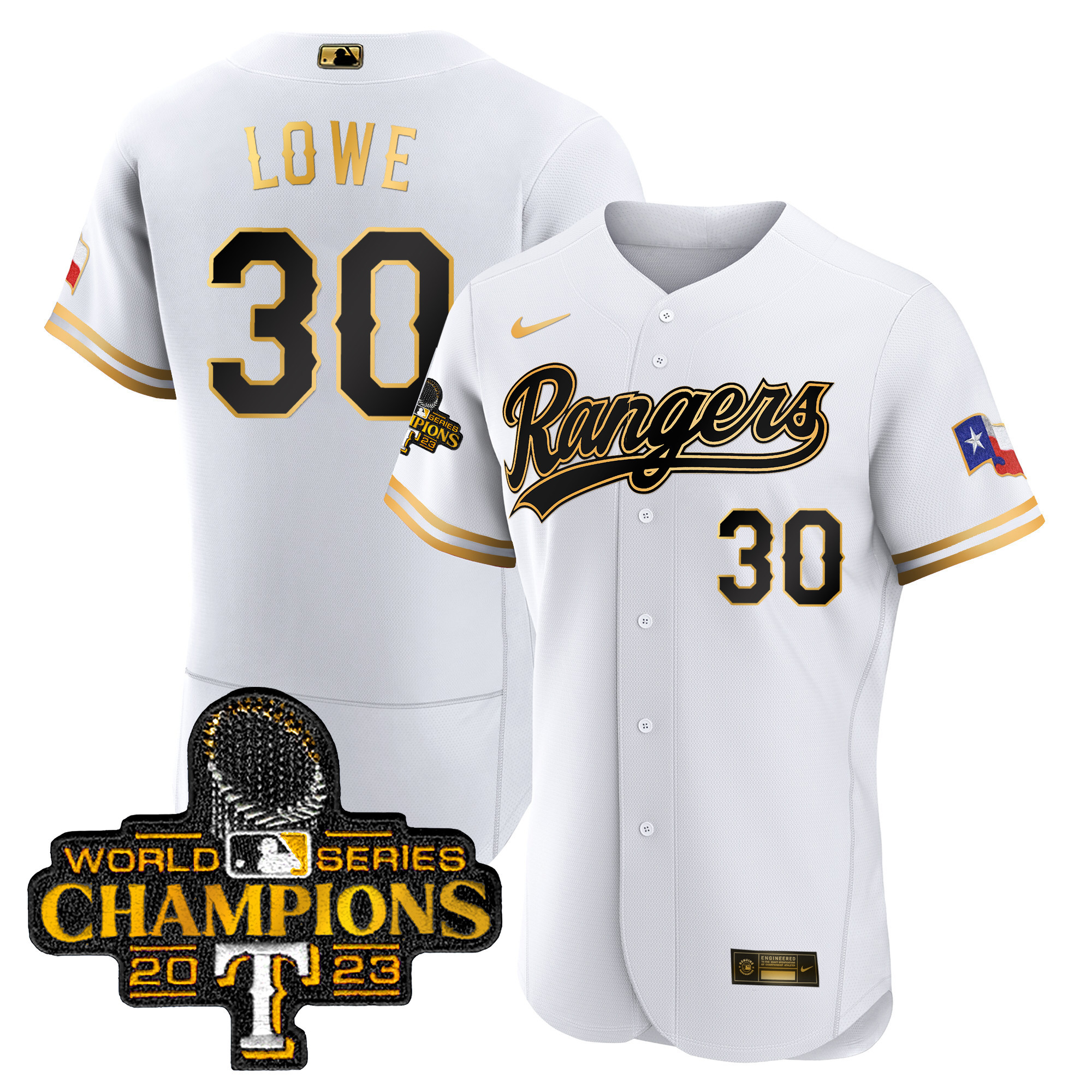 Men's Texas Rangers 2023 World Series Champions Flex Base Jersey V3 - All Stitched - Image 12