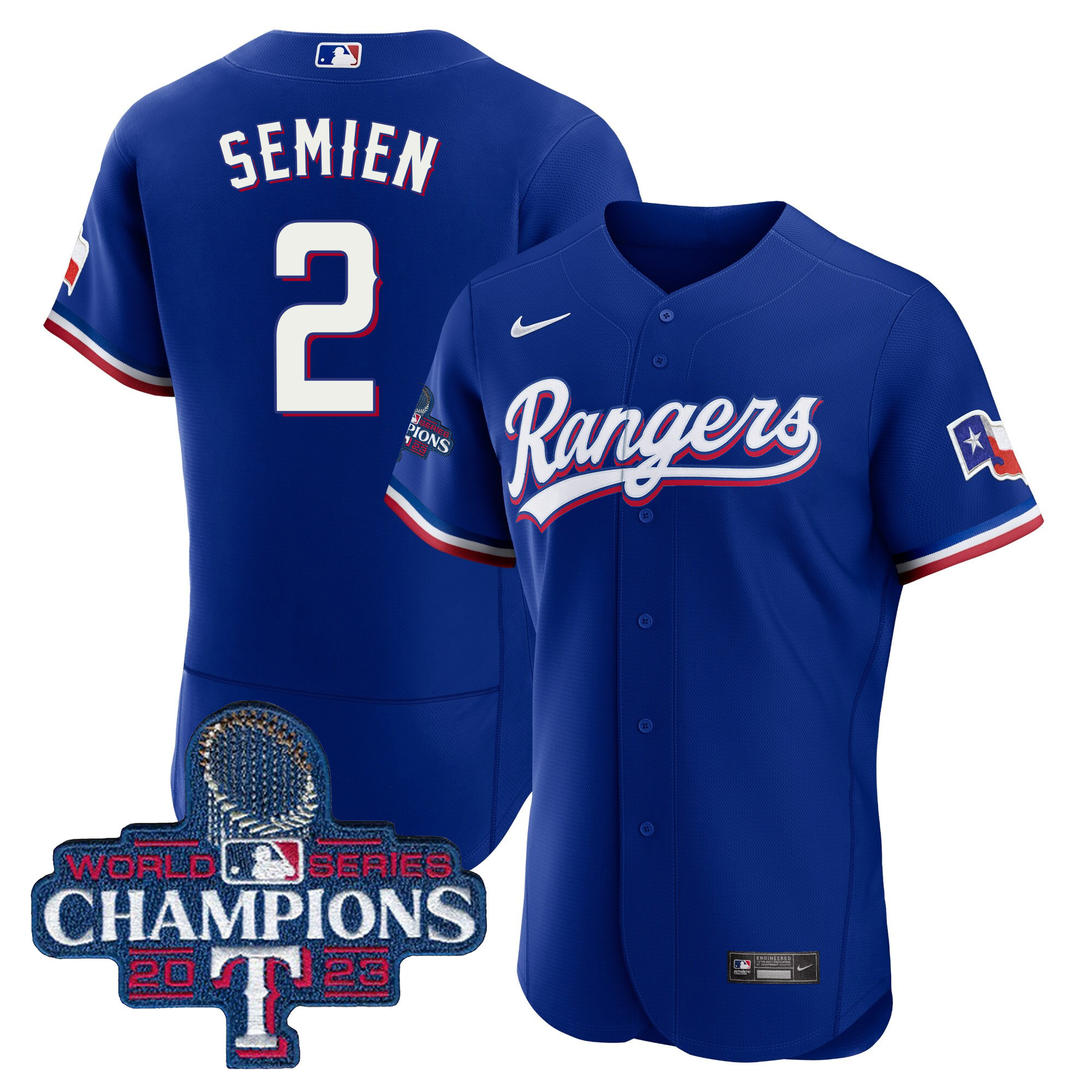 Men's Texas Rangers 2023 World Series Champions Flex Base Jersey V3 - All Stitched - Image 29