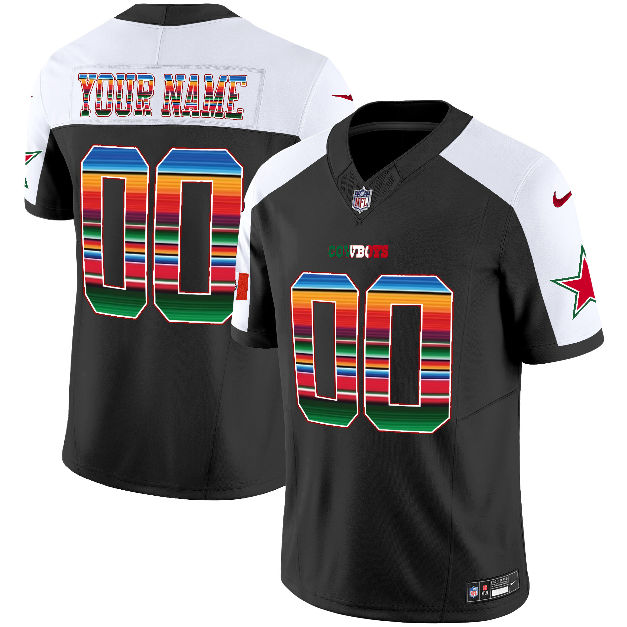 Cowboys Mexico Vapor Limited Custom Jersey V2 - All Stitched - Image 3