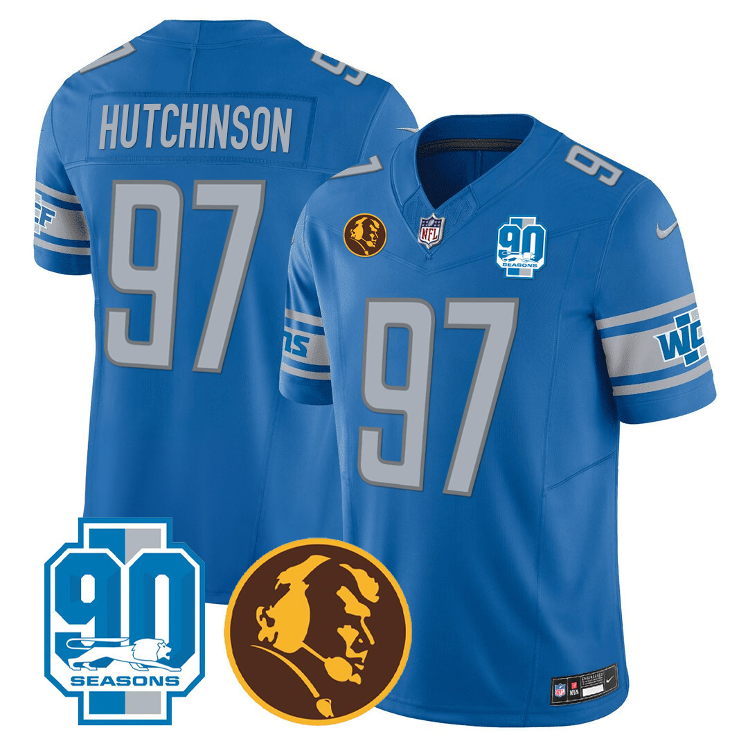 Men's Detroit Lions 90th & John Madden Patch Jersey - All Stitched - Image 13