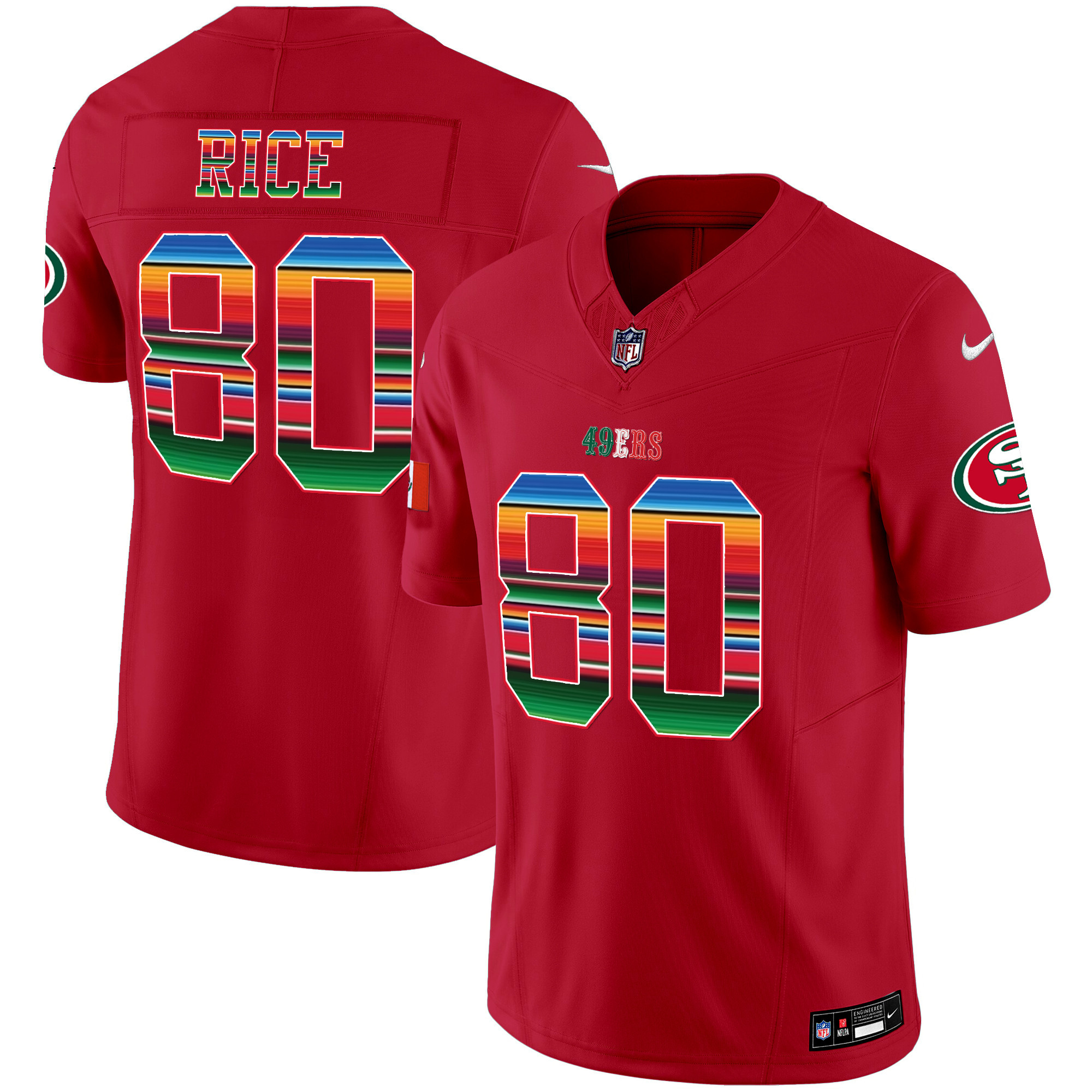 Men's 49ers Mexico Vapor Jersey V3 - All Stitched - Image 16