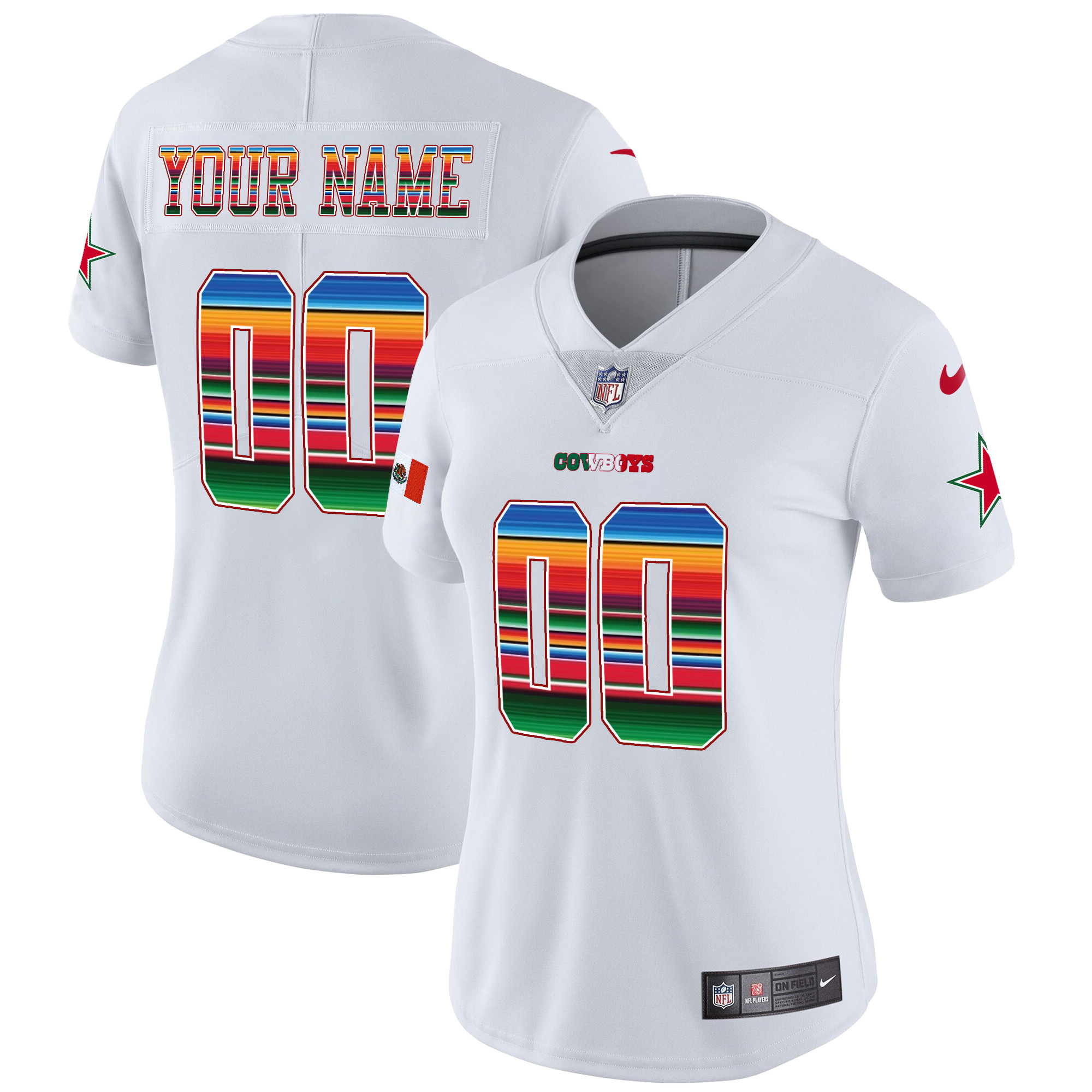 Cowboys Mexico Vapor Limited Custom Jersey V2 - All Stitched - Image 6