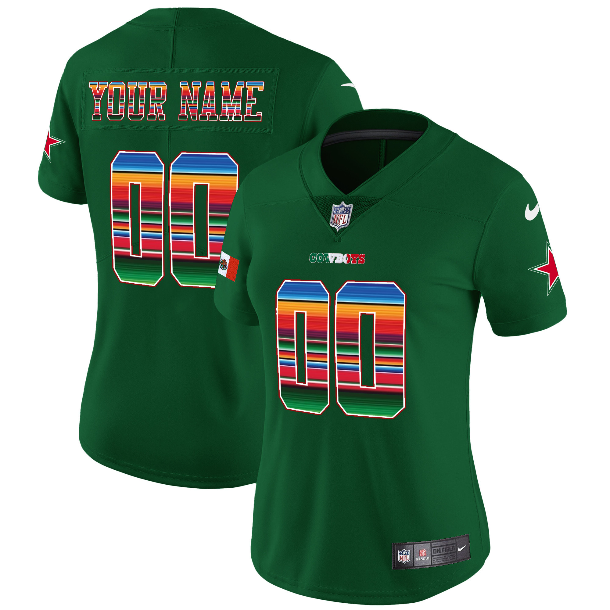 Cowboys Mexico Vapor Limited Custom Jersey V2 - All Stitched - Image 10