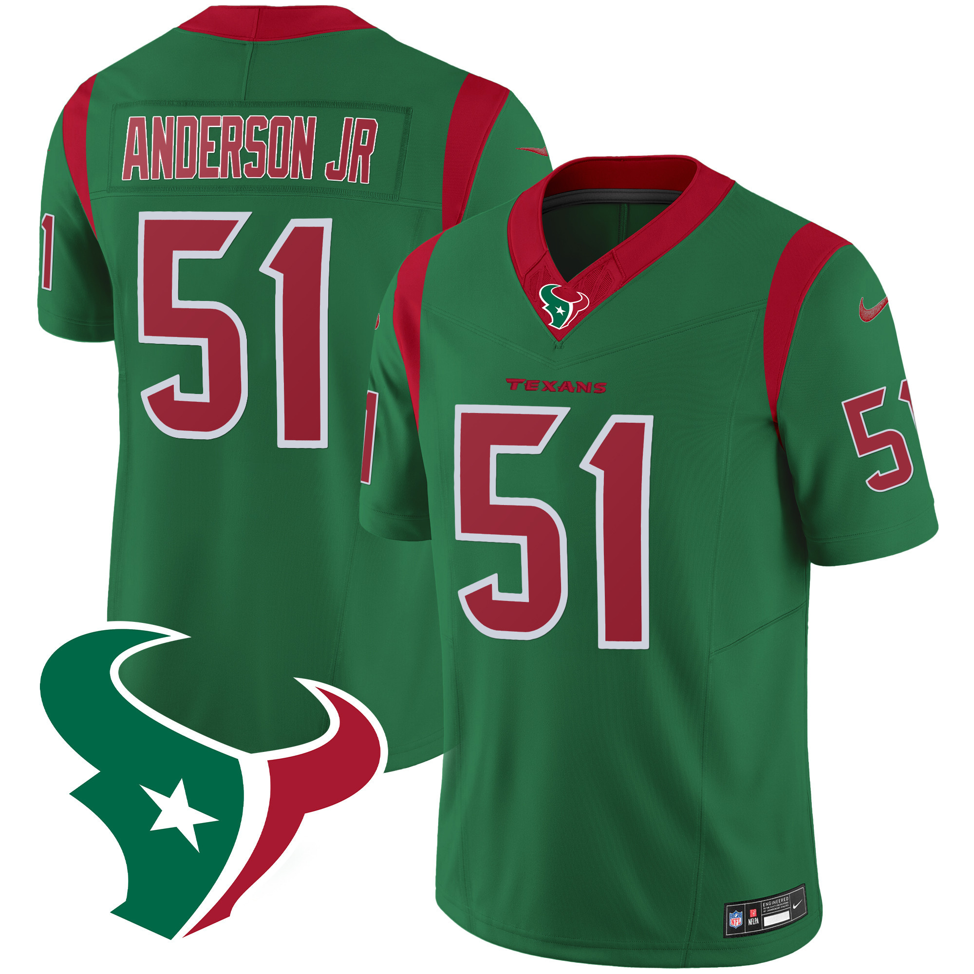 Men's Houston Texans Mexico Vapor Limited Jersey - All Stitched - Image 26