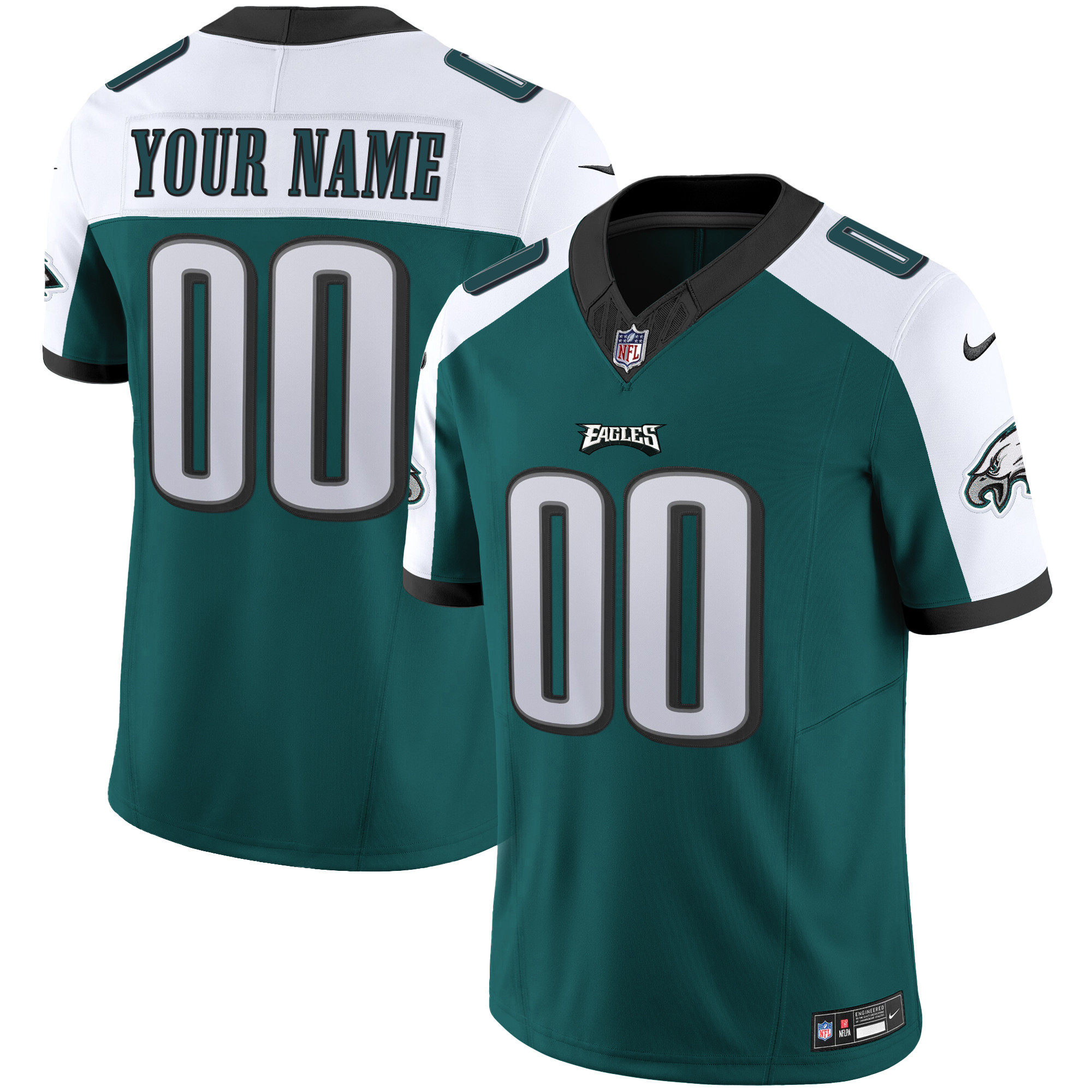 Philadelphia Eagles Vapor Limited Custom Jersey - All Stitched - Image 2