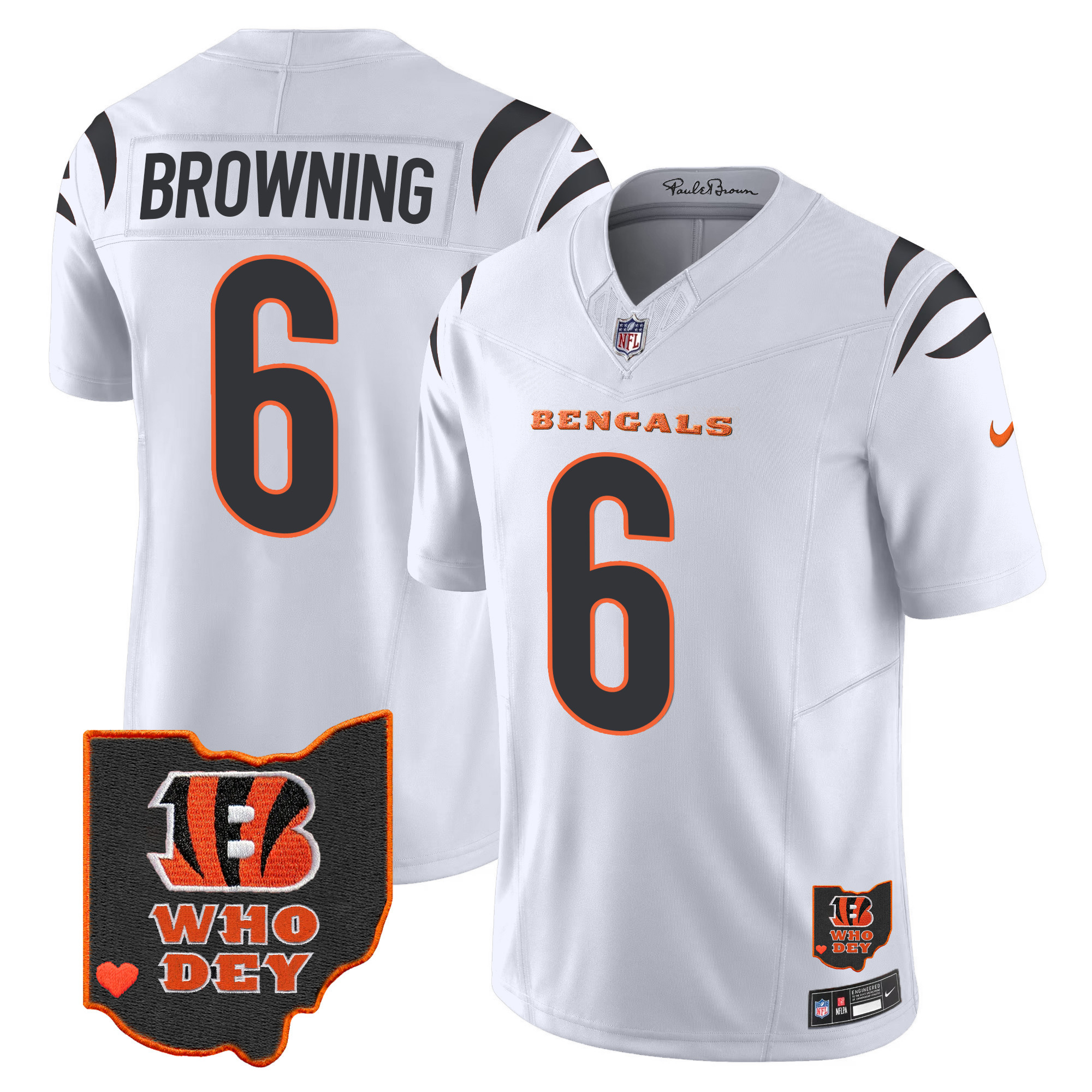 Men's Bengals Ohio Patch Vapor Limited Jersey V2 - All Stitched - Image 13