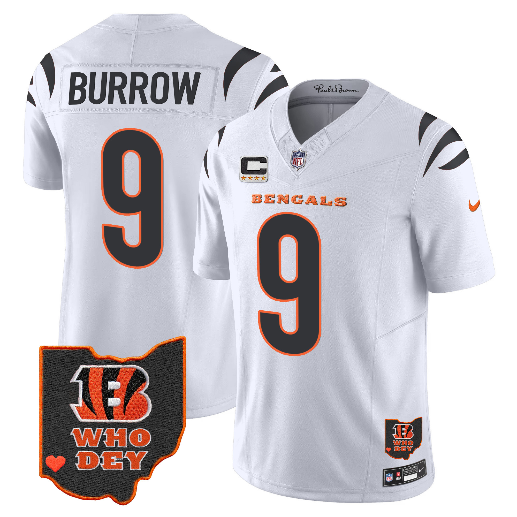 Men's Bengals Ohio Patch Vapor Limited Jersey V2 - All Stitched - Image 8