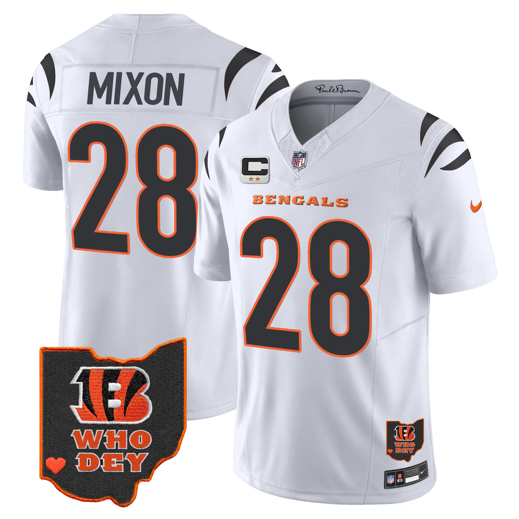 Men's Bengals Ohio Patch Vapor Limited Jersey V2 - All Stitched - Image 11