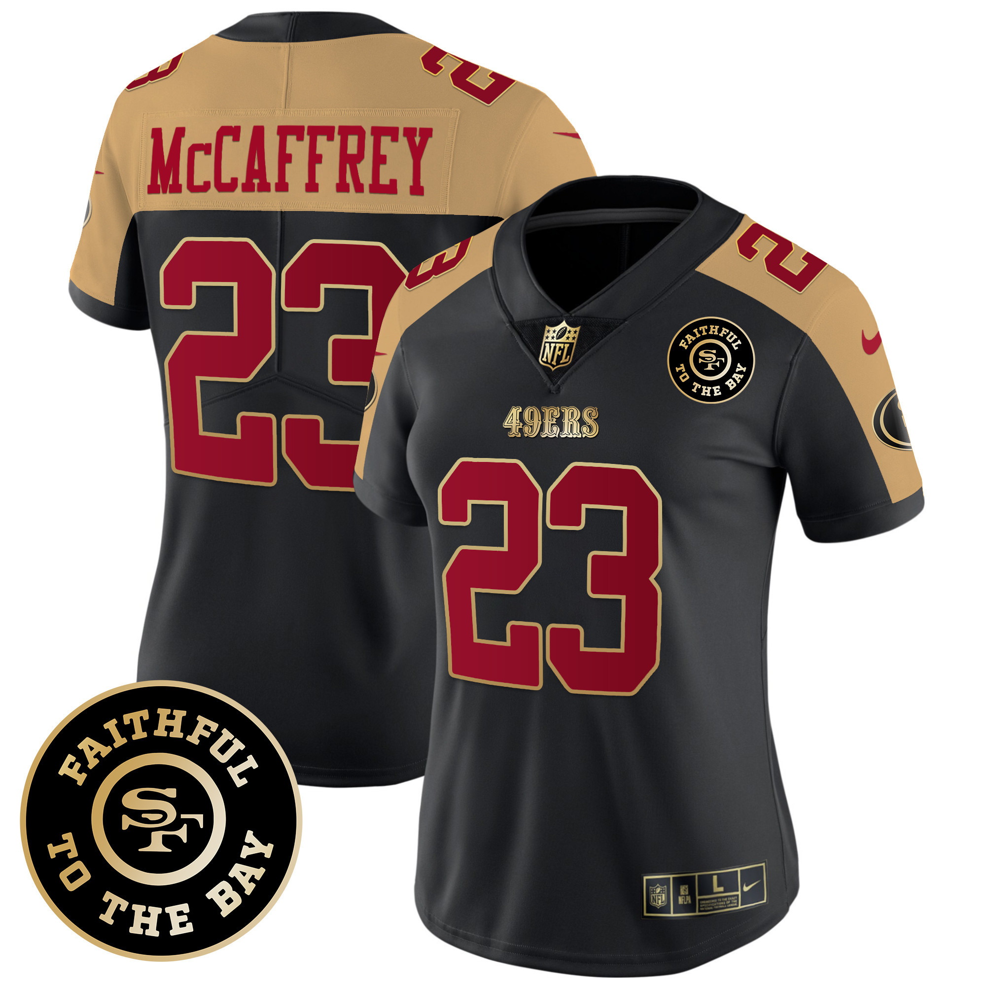 Women's 49ers Faithful To The Bay Patch Vapor Limited Jersey V7 - All Stitched