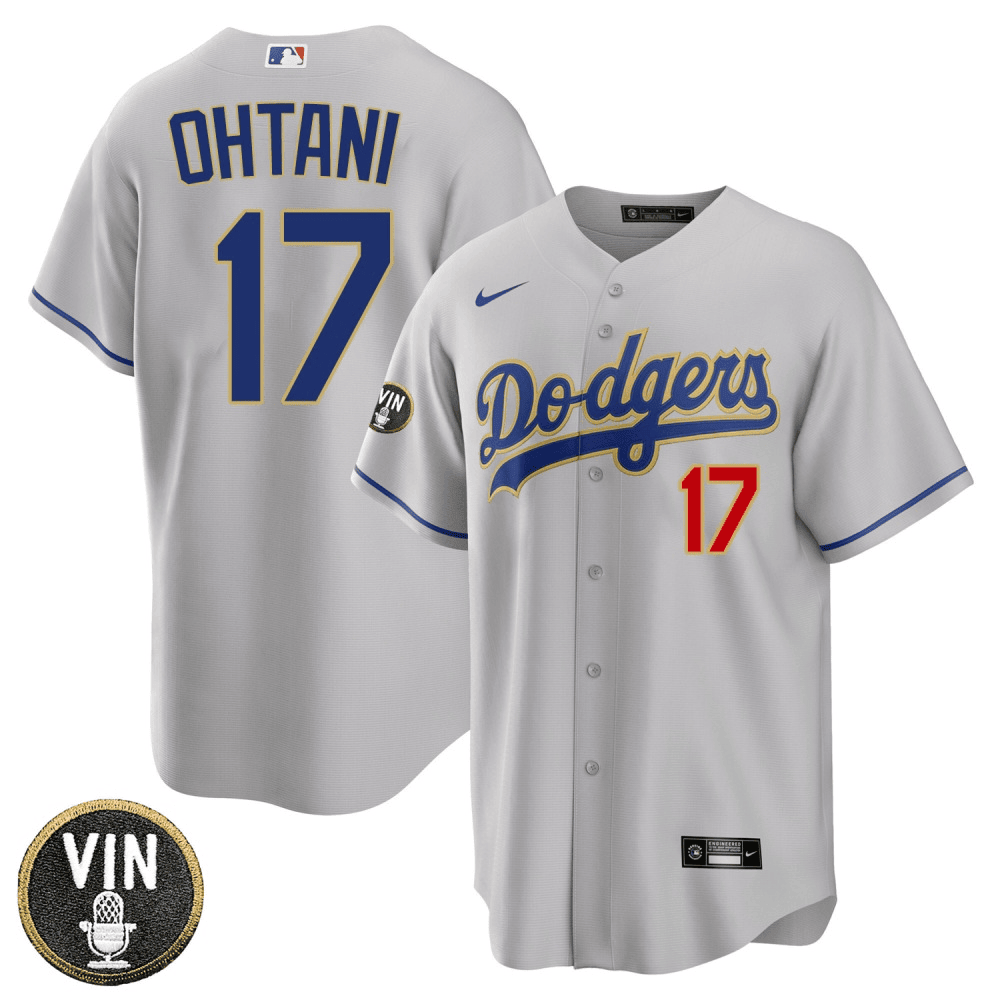 Men’s Shohei Ohtani Los Angeles Dodgers Vin Scully Patch Jersey - All Stitched