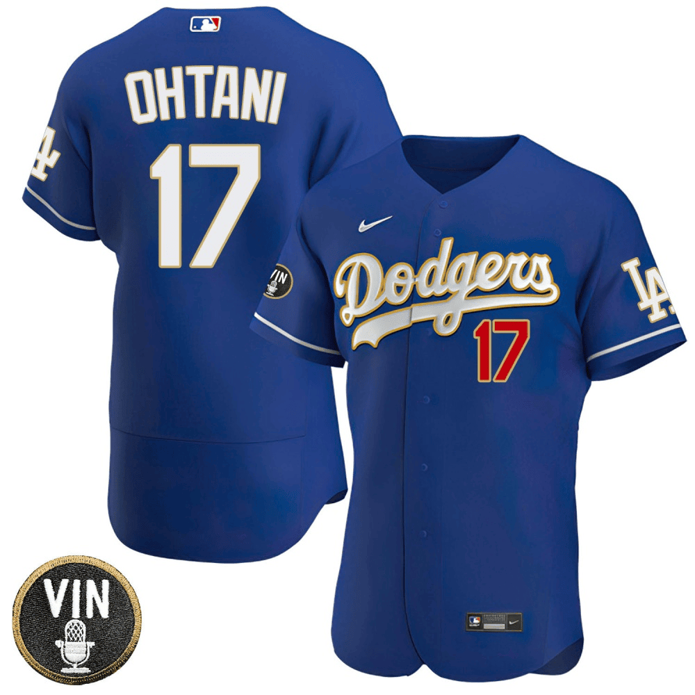 Men’s Shohei Ohtani Los Angeles Dodgers Vin Scully Patch Jersey - All Stitched - Image 7