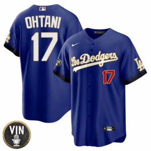 Men’s Shohei Ohtani Dodgers City Connect Vin Scully Patch Jersey - All Stitched