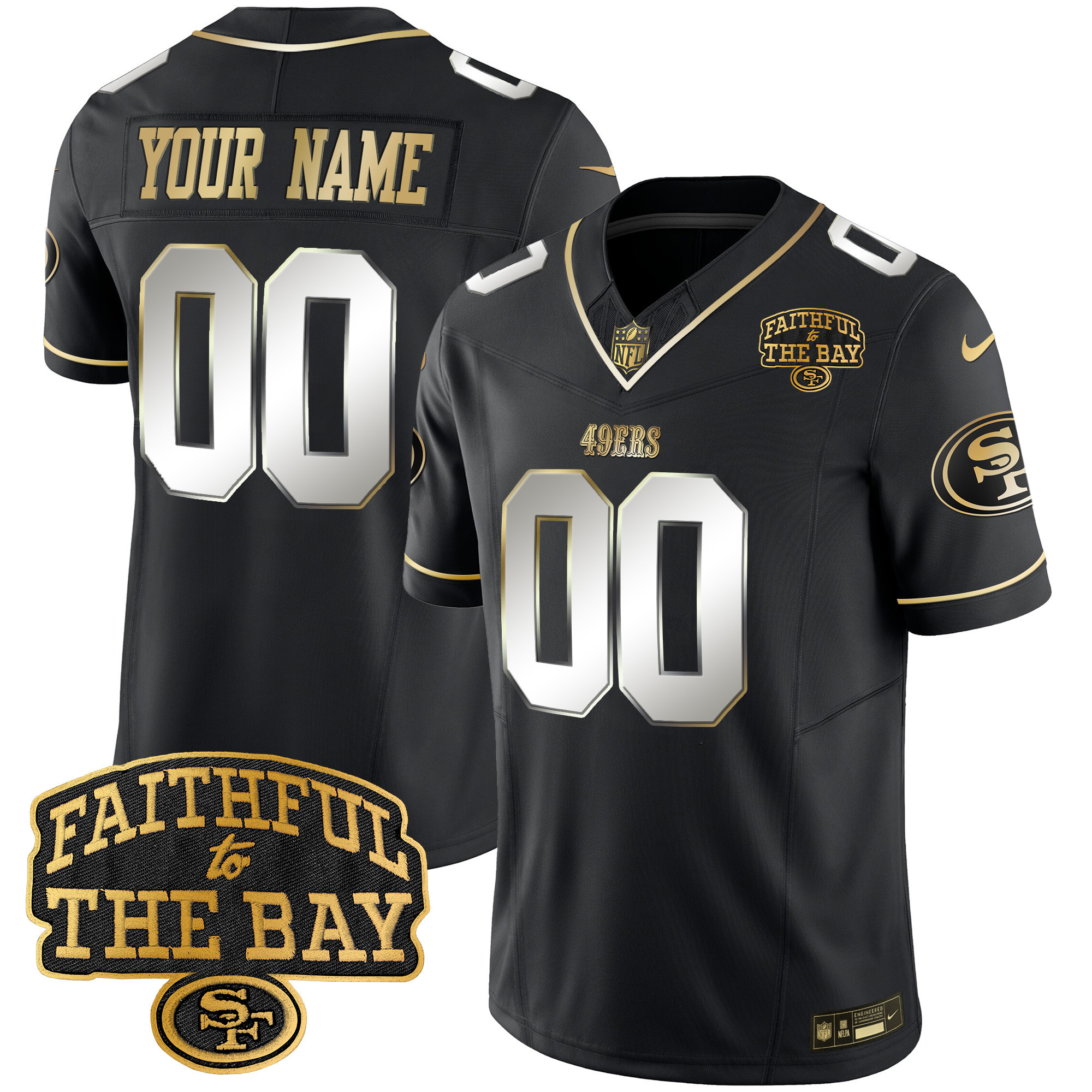 49ers Faithful To The Bay Patch Vapor Limited Custom Jersey V8 - All Stitched - Image 4