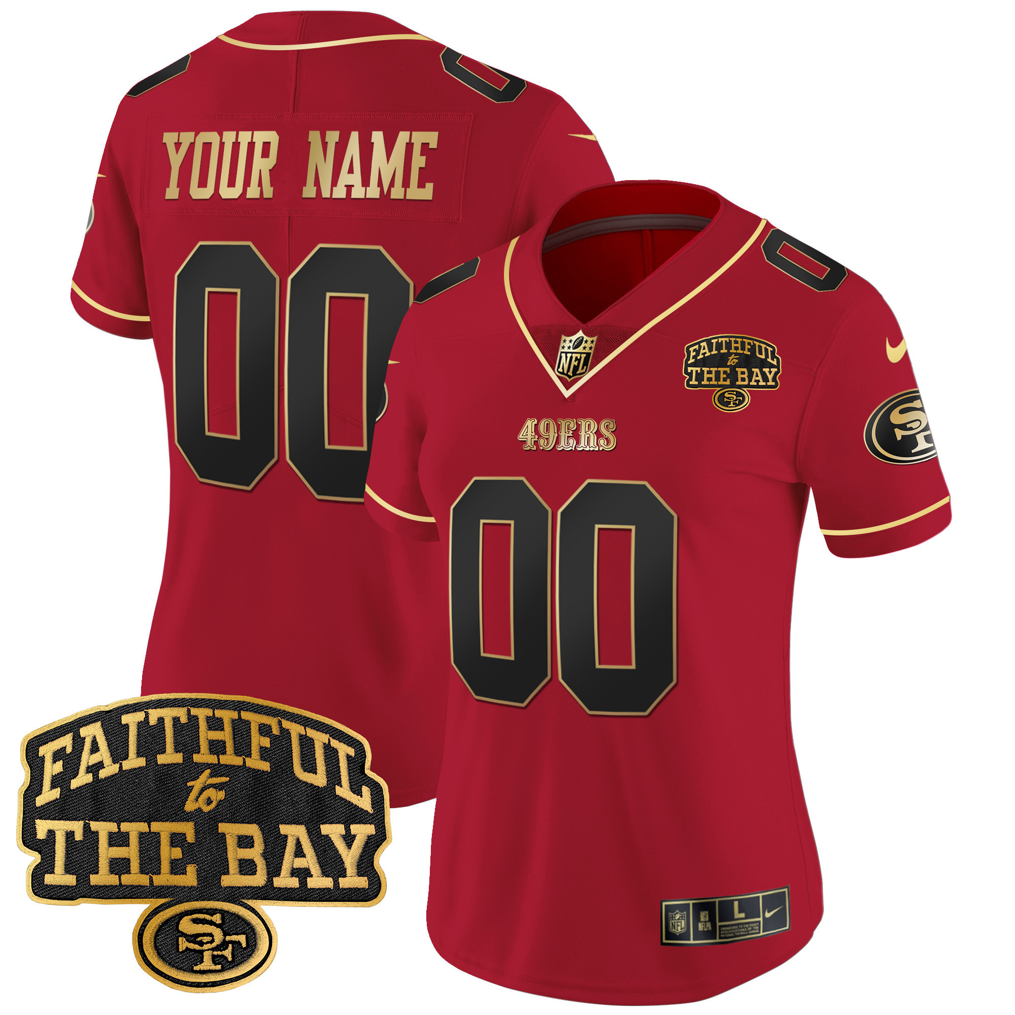 49ers Faithful To The Bay Patch Vapor Limited Custom Jersey V8 - All Stitched - Image 8