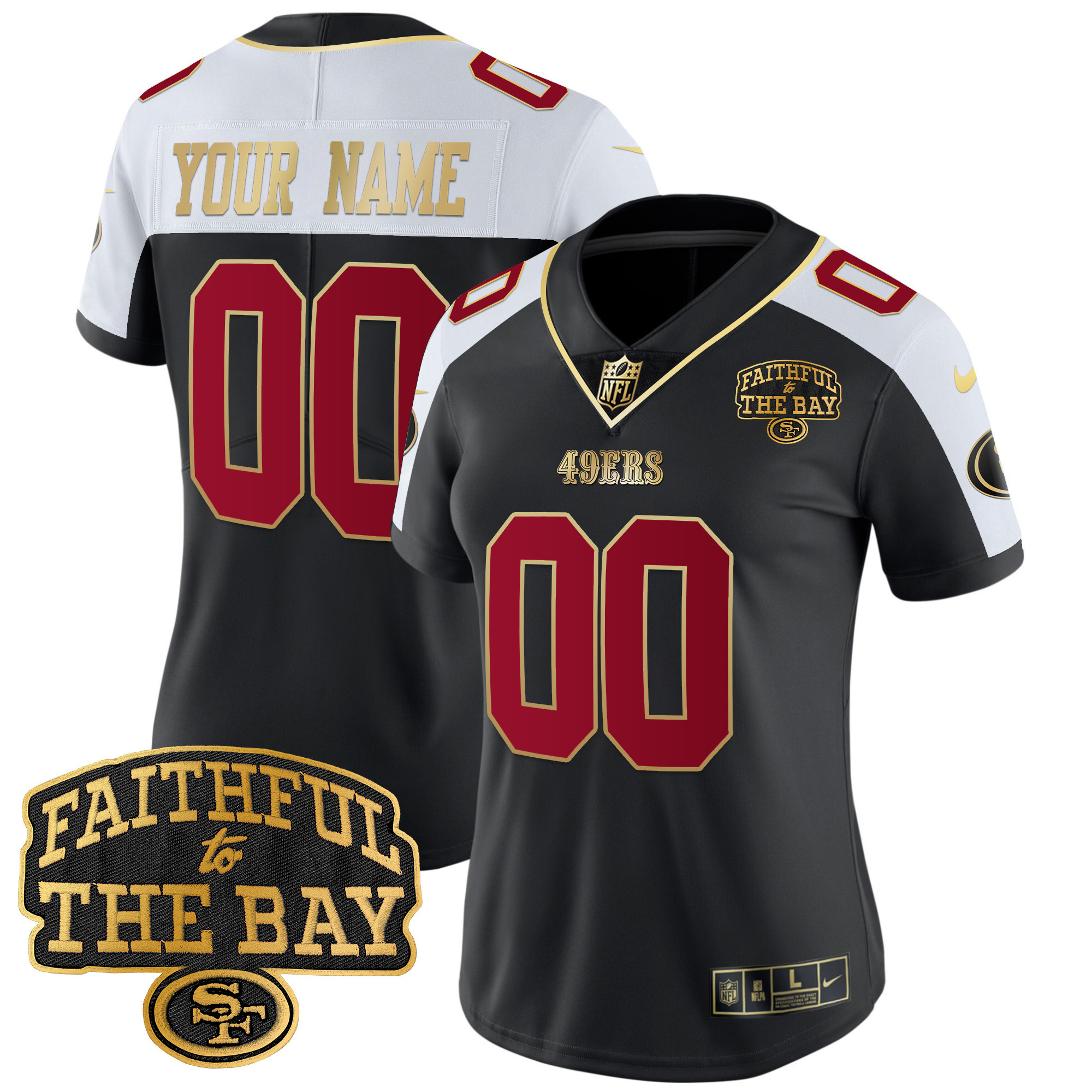 49ers Faithful To The Bay Patch Vapor Limited Custom Jersey V8 - All Stitched - Image 6