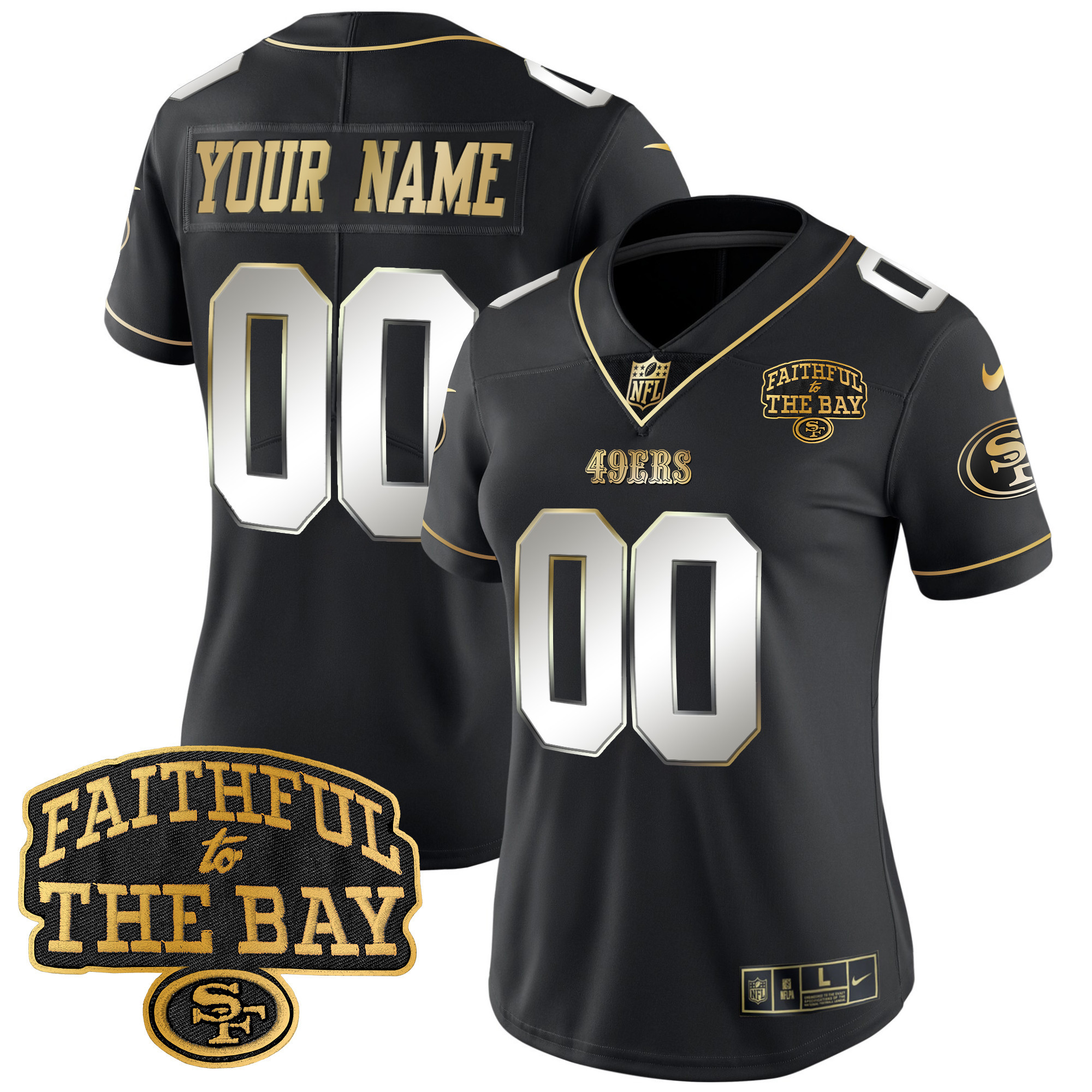49ers Faithful To The Bay Patch Vapor Limited Custom Jersey V8 - All Stitched - Image 9