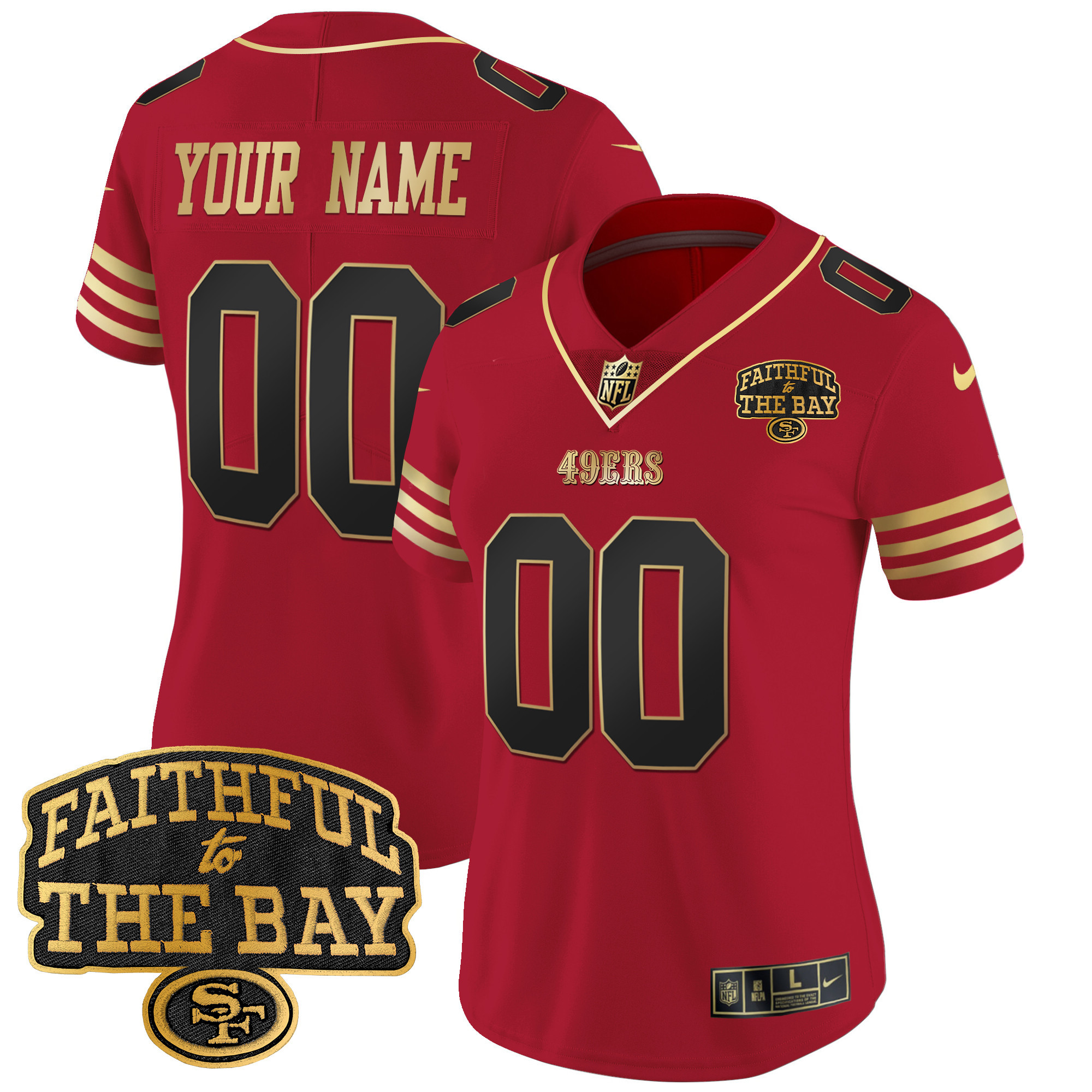 49ers Faithful To The Bay Patch Vapor Limited Custom Jersey V8 - All Stitched - Image 7