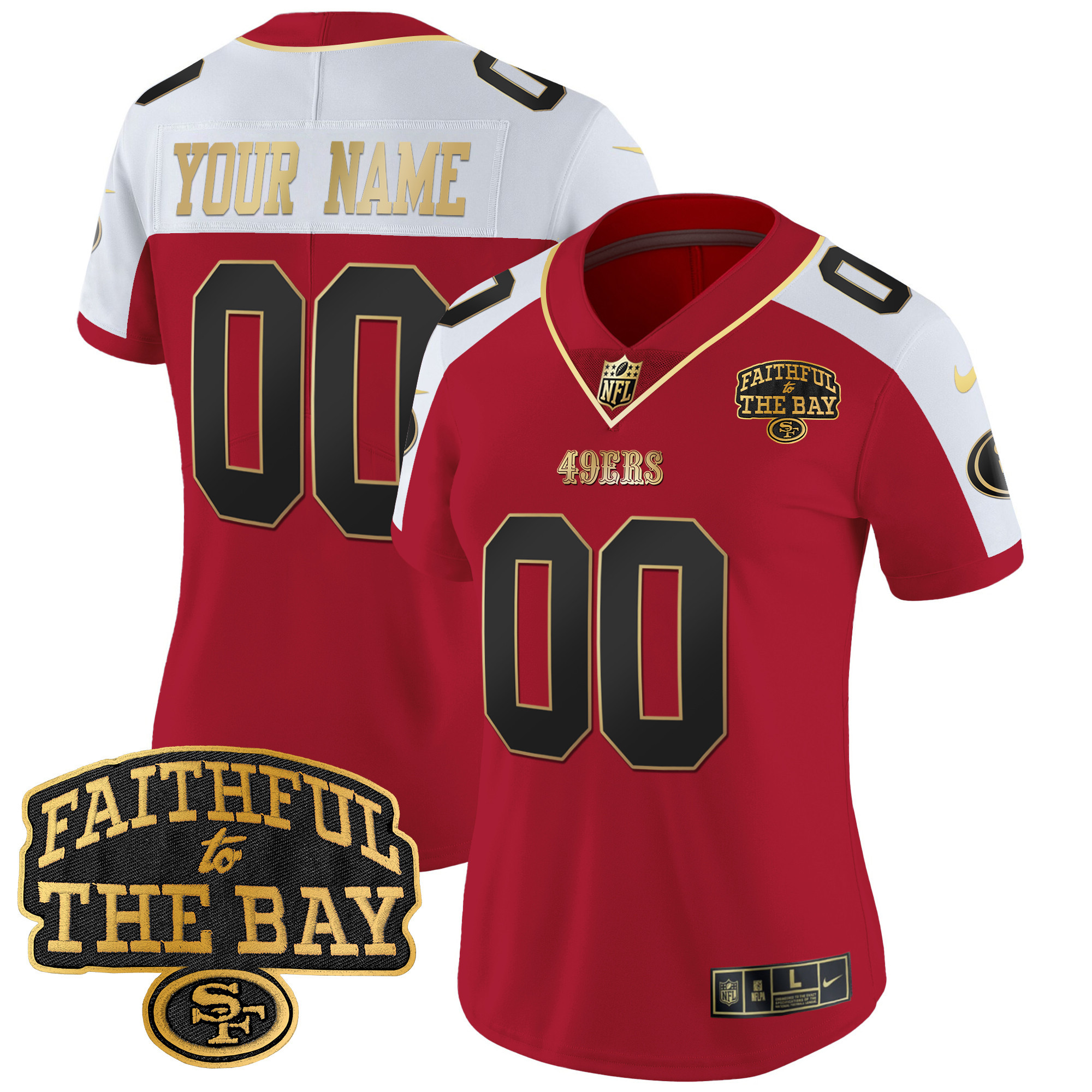 49ers Faithful To The Bay Patch Vapor Limited Custom Jersey V8 - All Stitched - Image 10