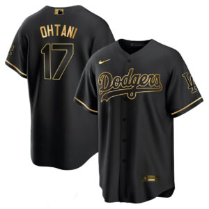 Shohei Ohtani Los Angeles Dodgers Black Gold Jersey - All Stitched