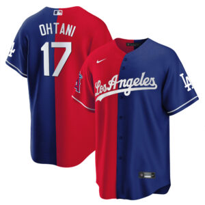 Shohei Ohtani Split Dodgers Angels Cool Base Jersey - All Stitched