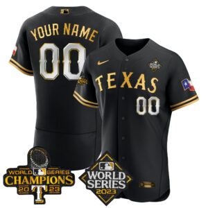 Texas Rangers 2023 World Series Champions Flex Base Custom Jersey V4 - All Stitched