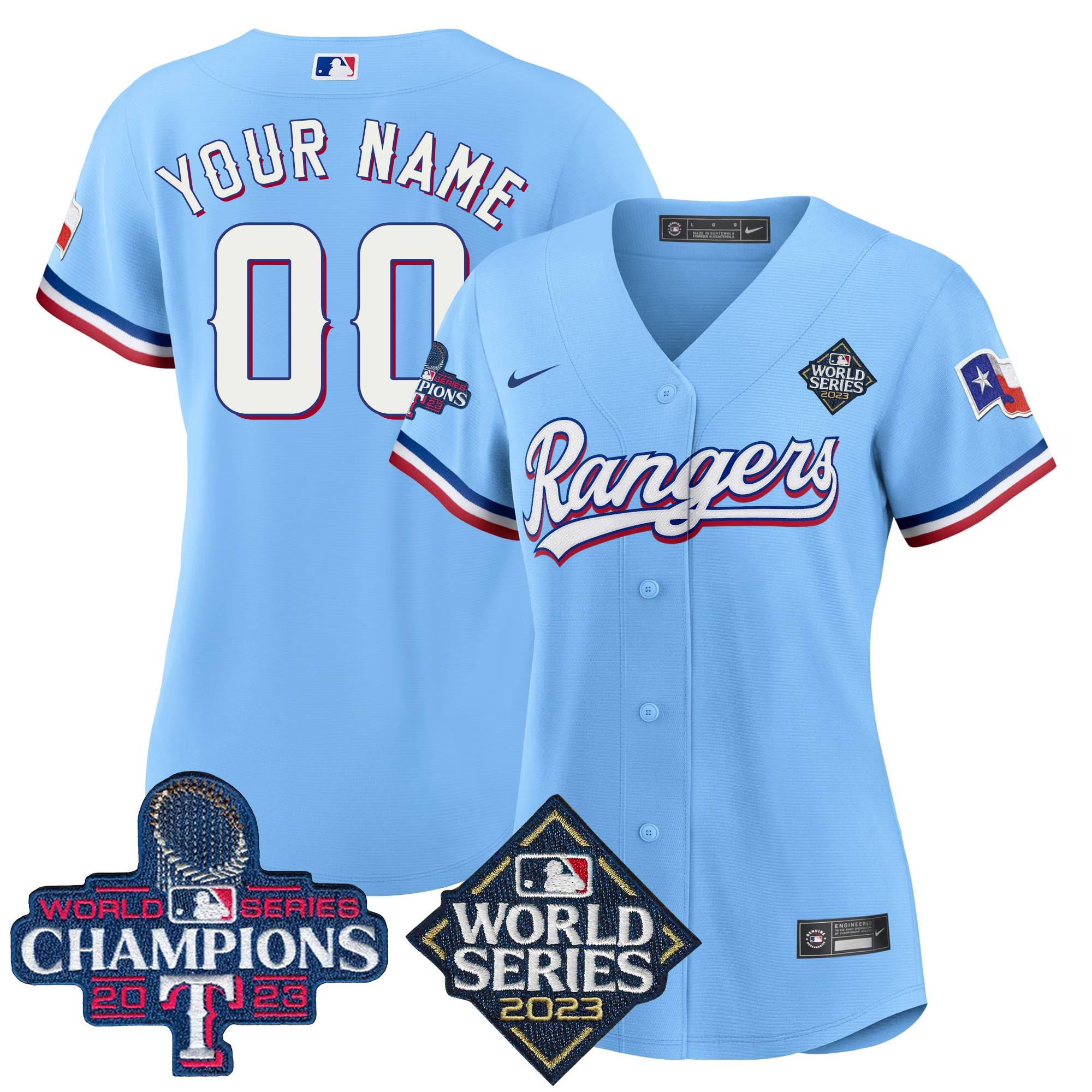 Texas Rangers 2023 World Series Champions Cool Base Custom Jersey V4 - All Stitched - Image 10