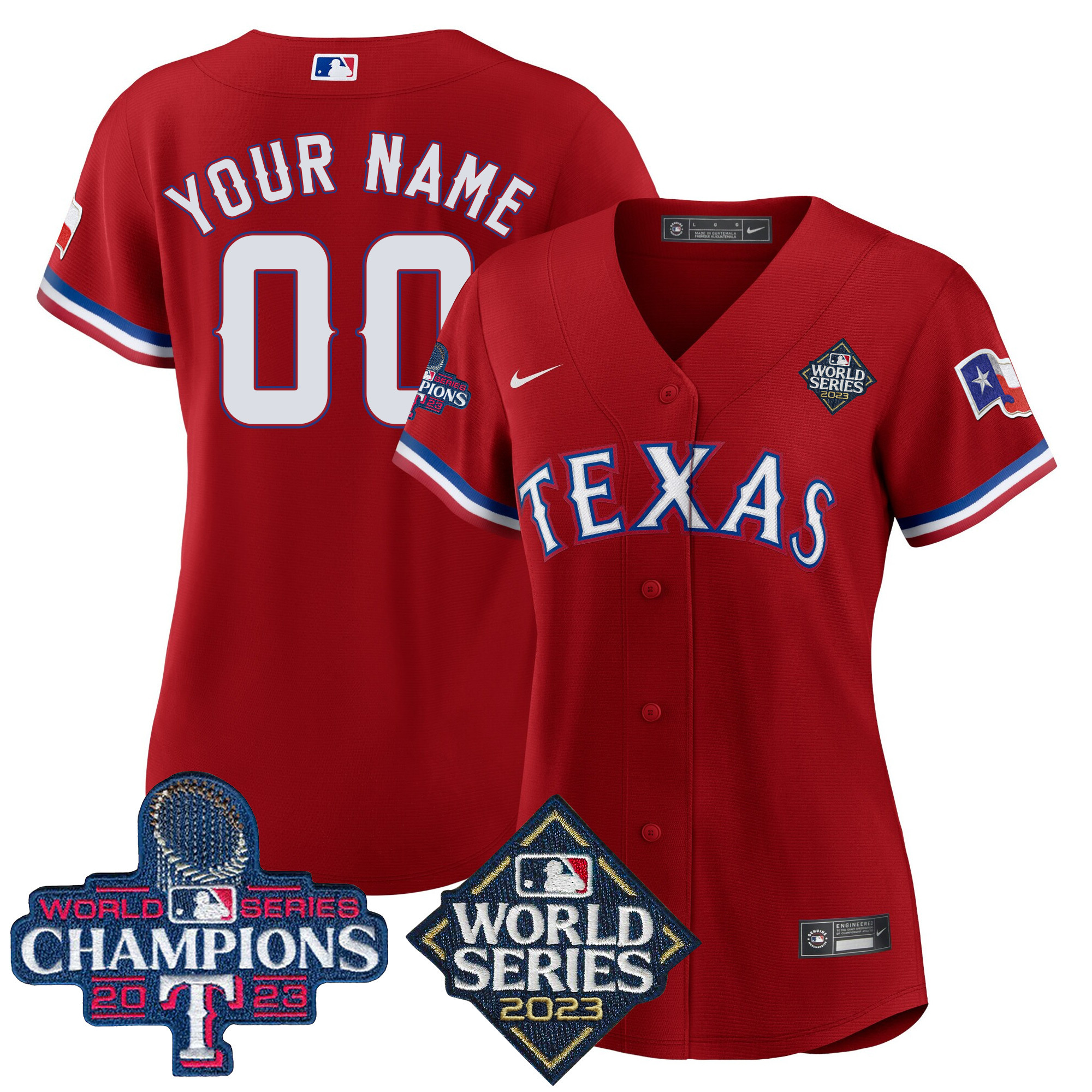 Texas Rangers 2023 World Series Champions Cool Base Custom Jersey V4 - All Stitched - Image 9