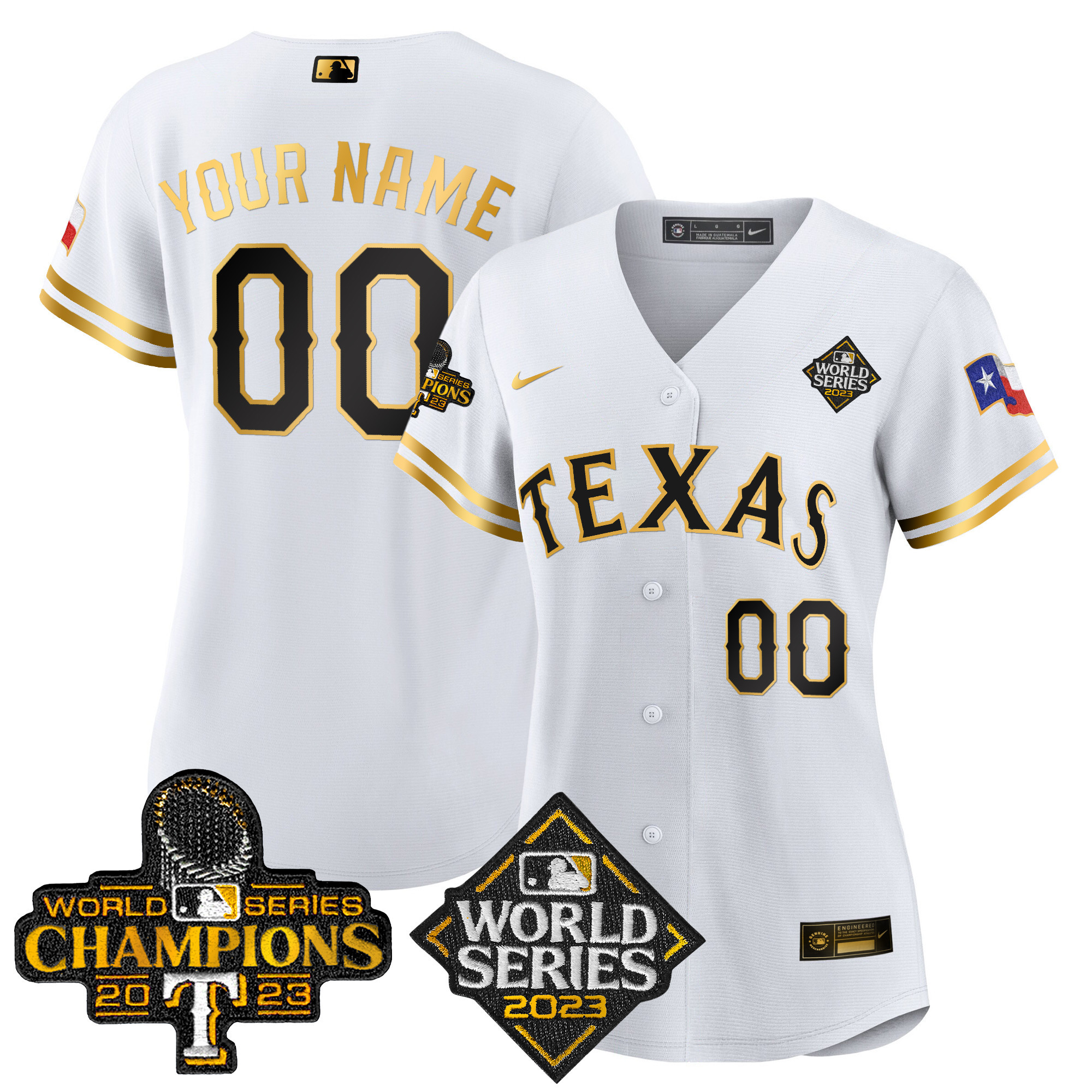 Texas Rangers 2023 World Series Champions Cool Base Custom Jersey V4 - All Stitched - Image 7