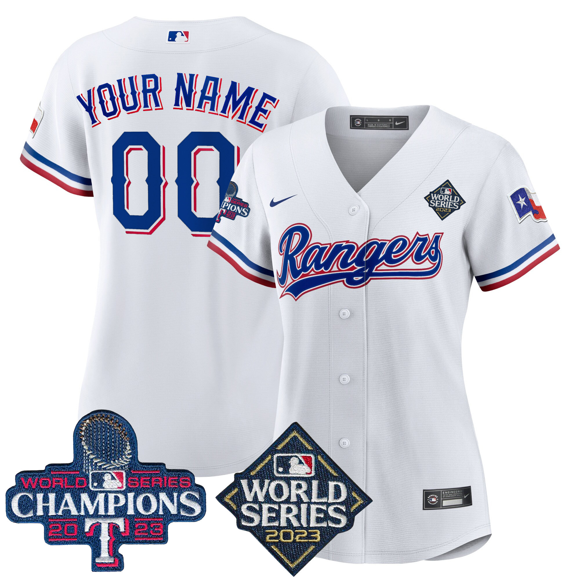 Texas Rangers 2023 World Series Champions Cool Base Custom Jersey V4 - All Stitched - Image 8